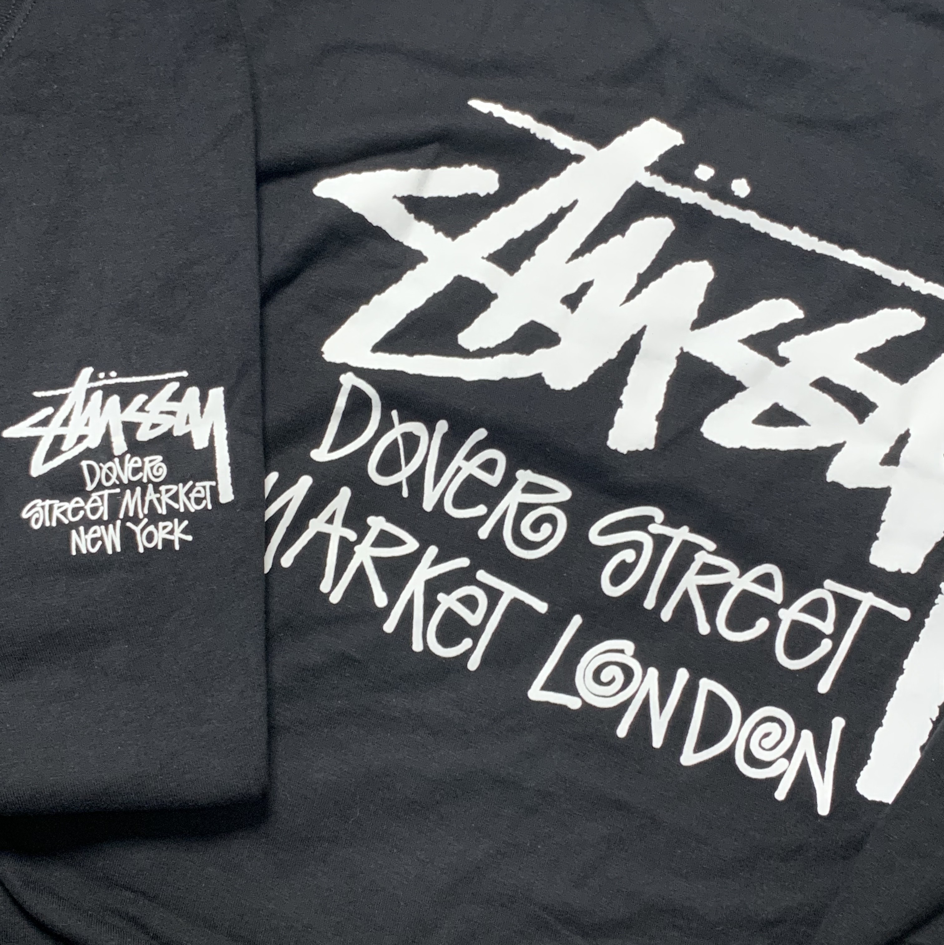 Stussy Stock DSM New York T-Shirt Black, Stussy Stock DSM London T-Shirt Black 착용 스타일
