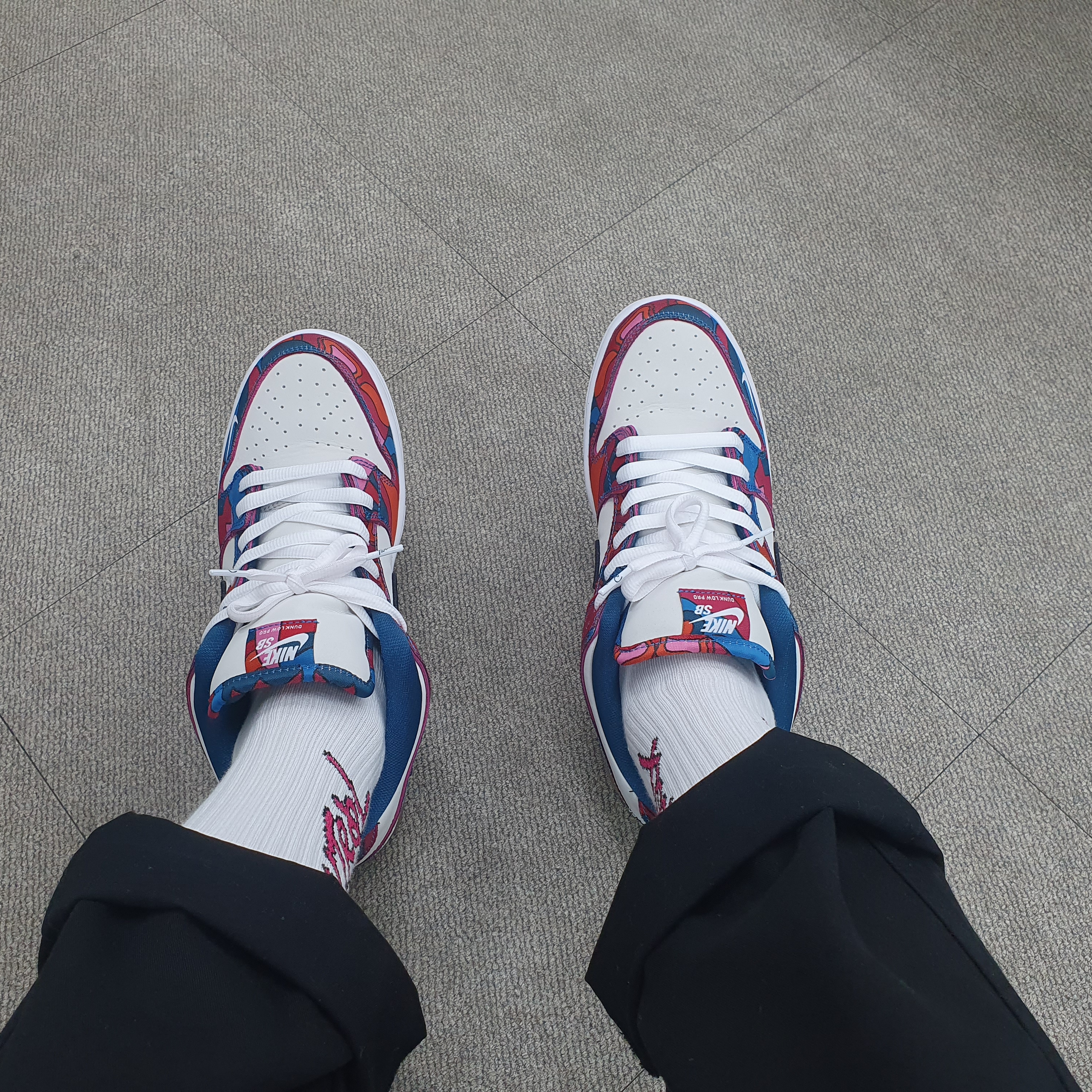 Nike x Parra SB Dunk Low Pro Abstract Art 착용 스타일 - 1