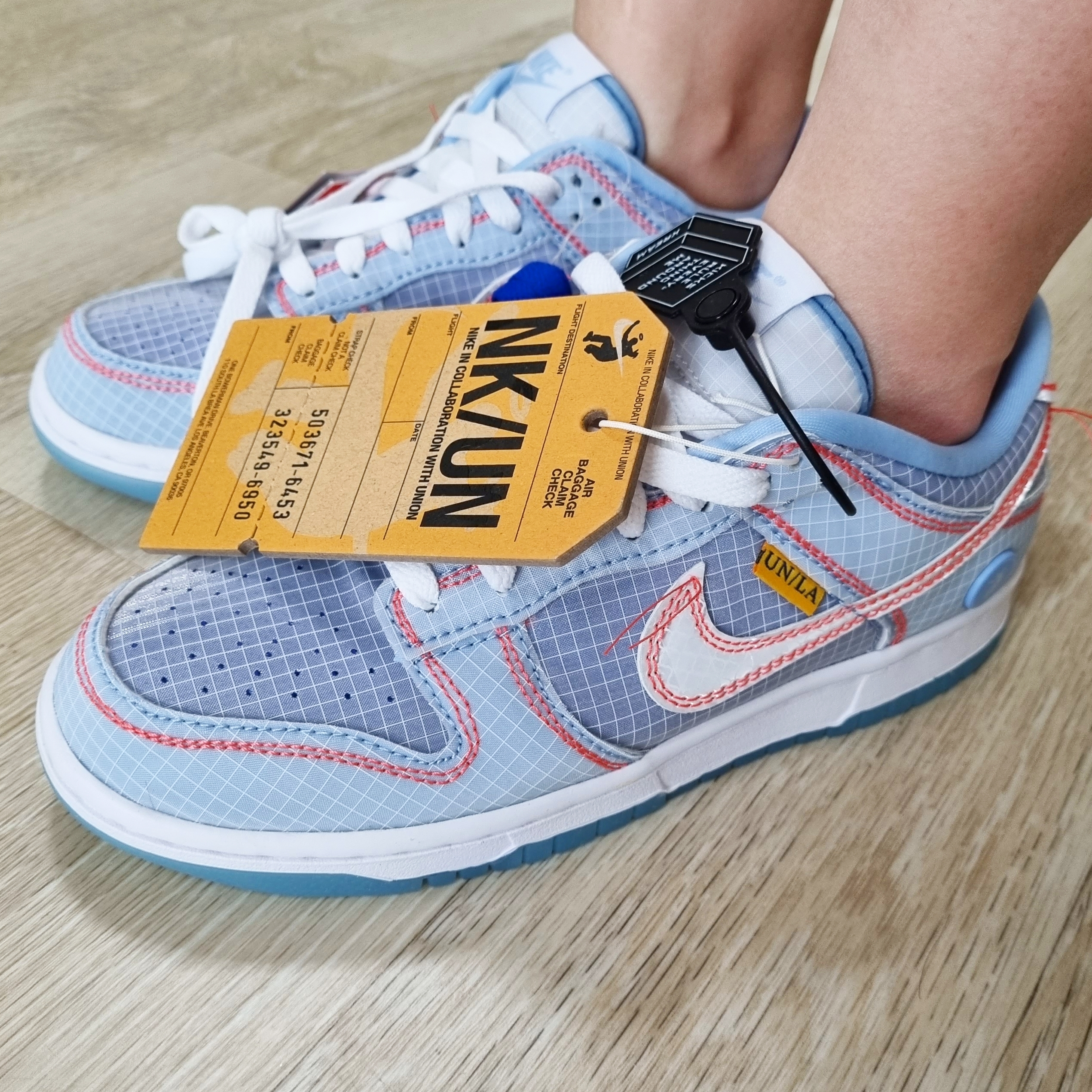 Nike x Union Dunk Low Passport Pack Argon 착용 스타일