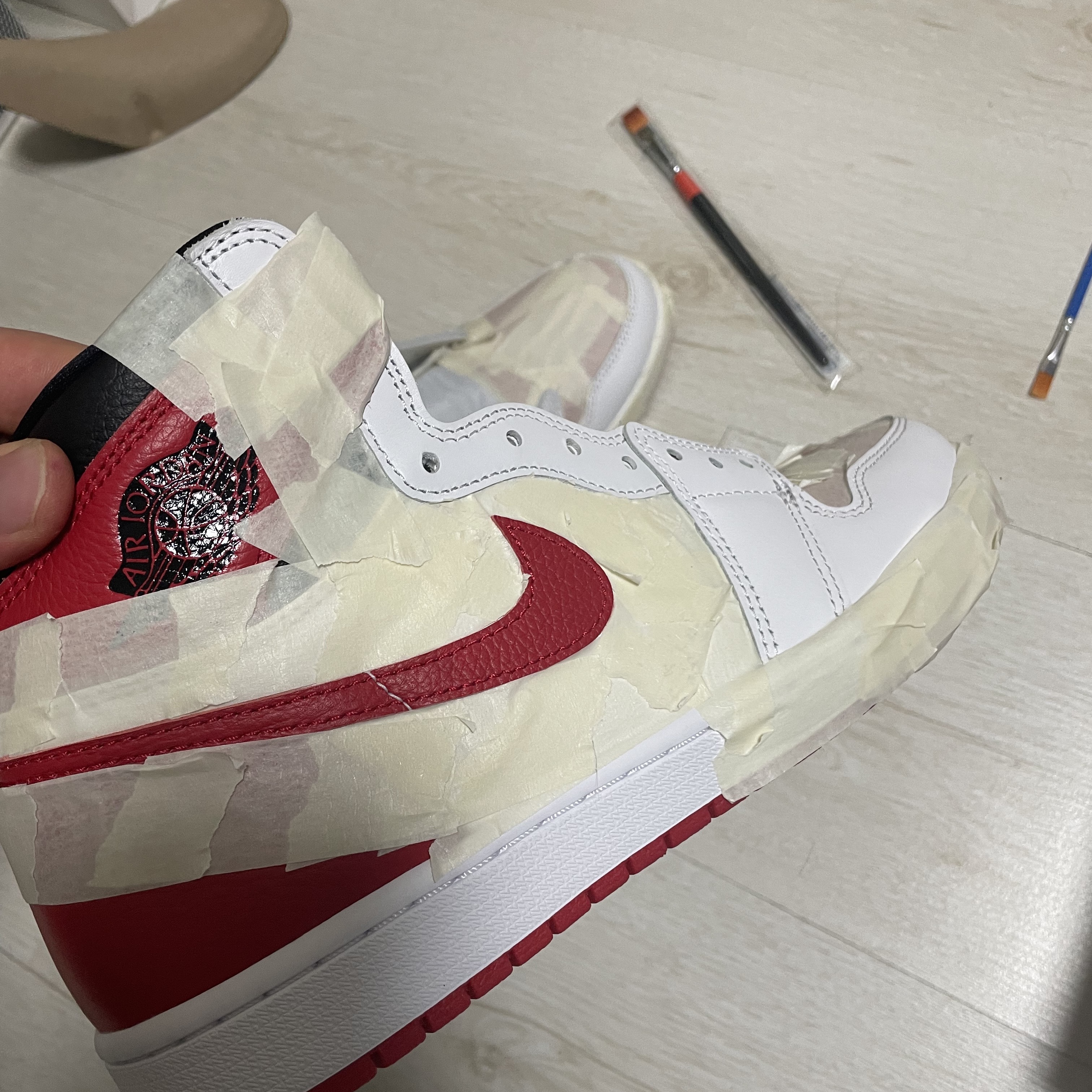 Jordan 1 Retro High OG Heritage, Jordan 1 Retro High OG Bred Toe 착용 스타일 - 2