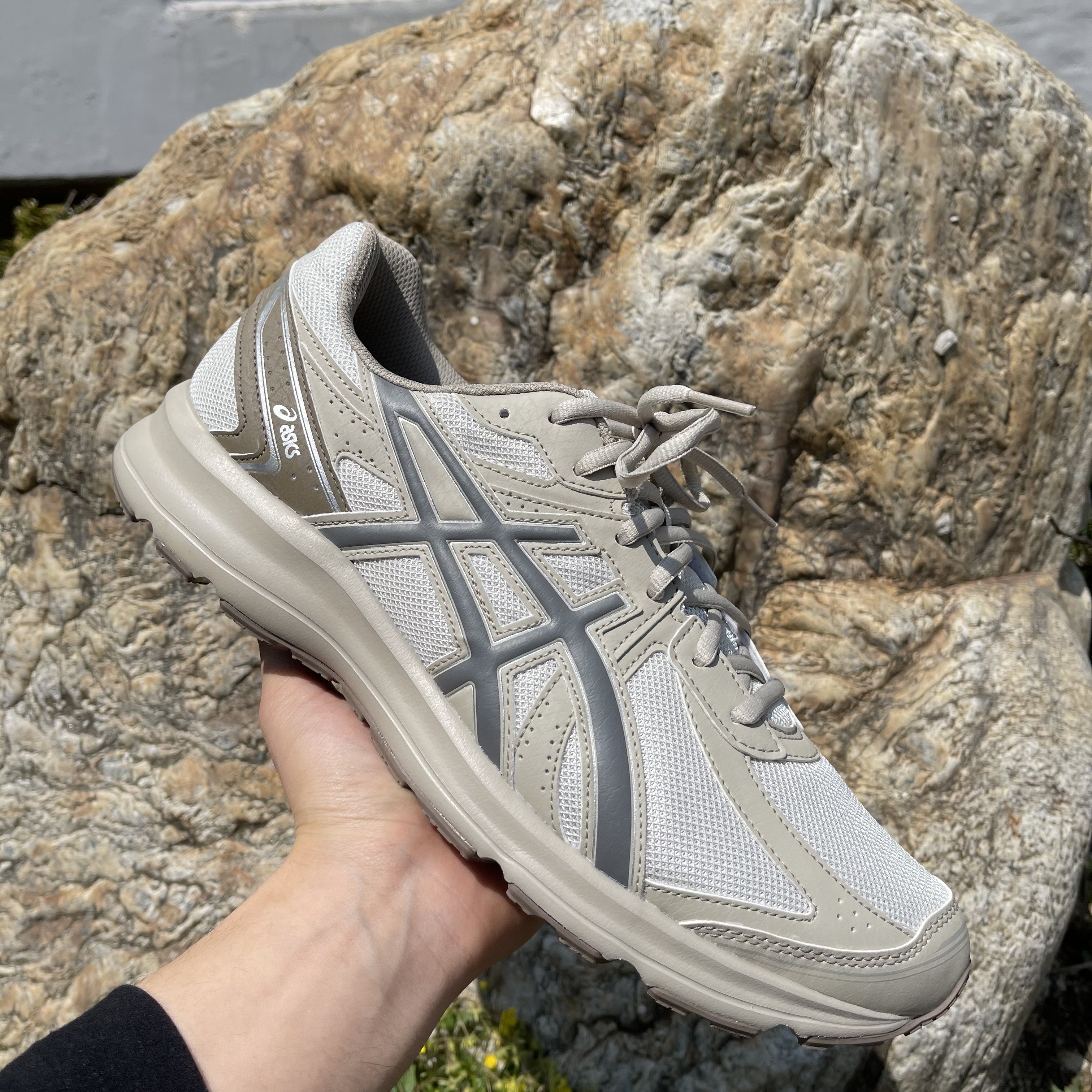 Asics Jog 100 S SMU Light Grey - 2E Wide 착용 스타일 - 4