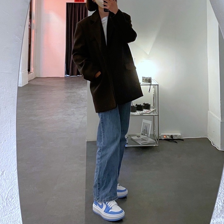 (W) Jordan 1 Elevate Low SE University Blue 착용 스타일