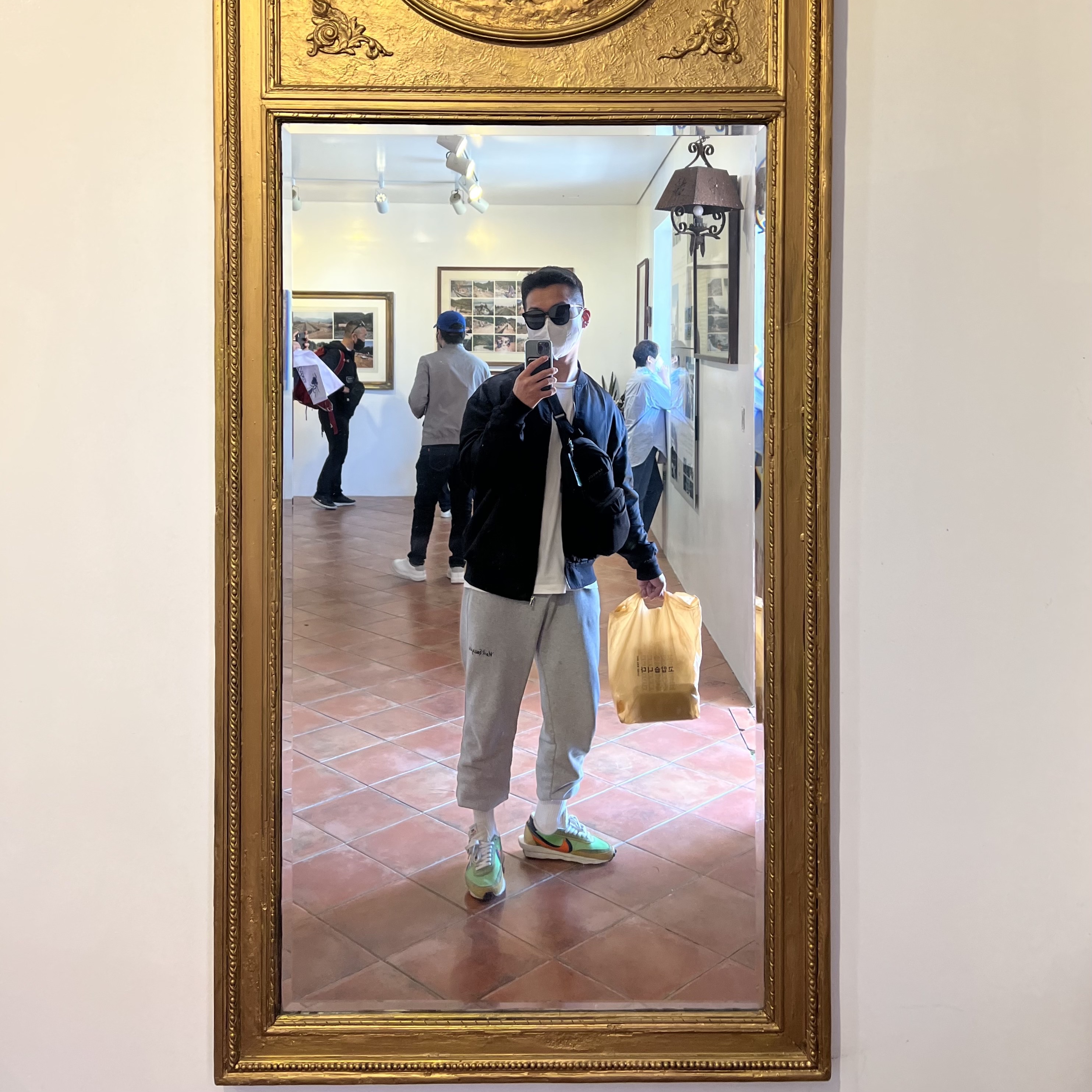 Nike x Sacai LDWaffle Green Multi 착용 스타일