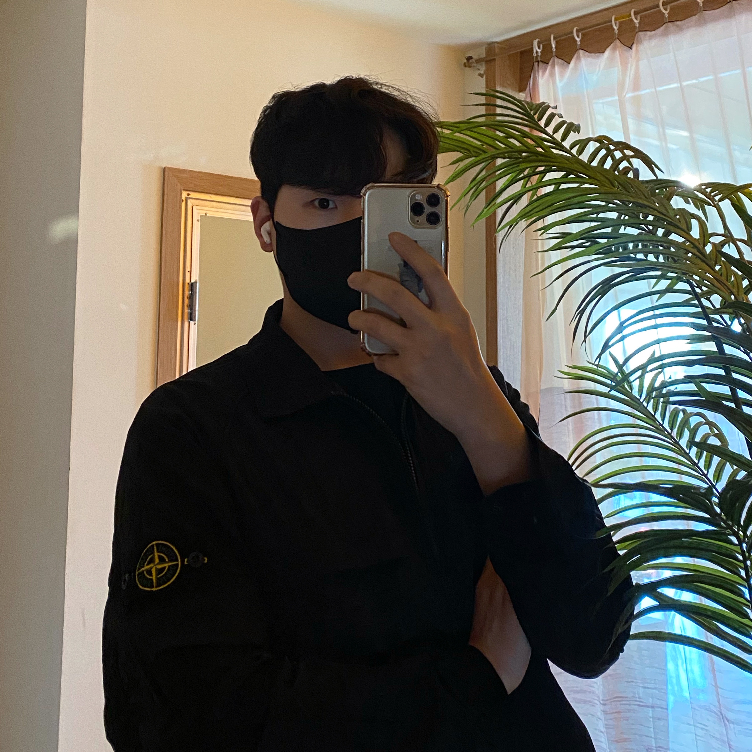 Stone Island 12321 Nylon Metal Garment Dyed Packable Overshirt Black - 22SS 착용 스타일