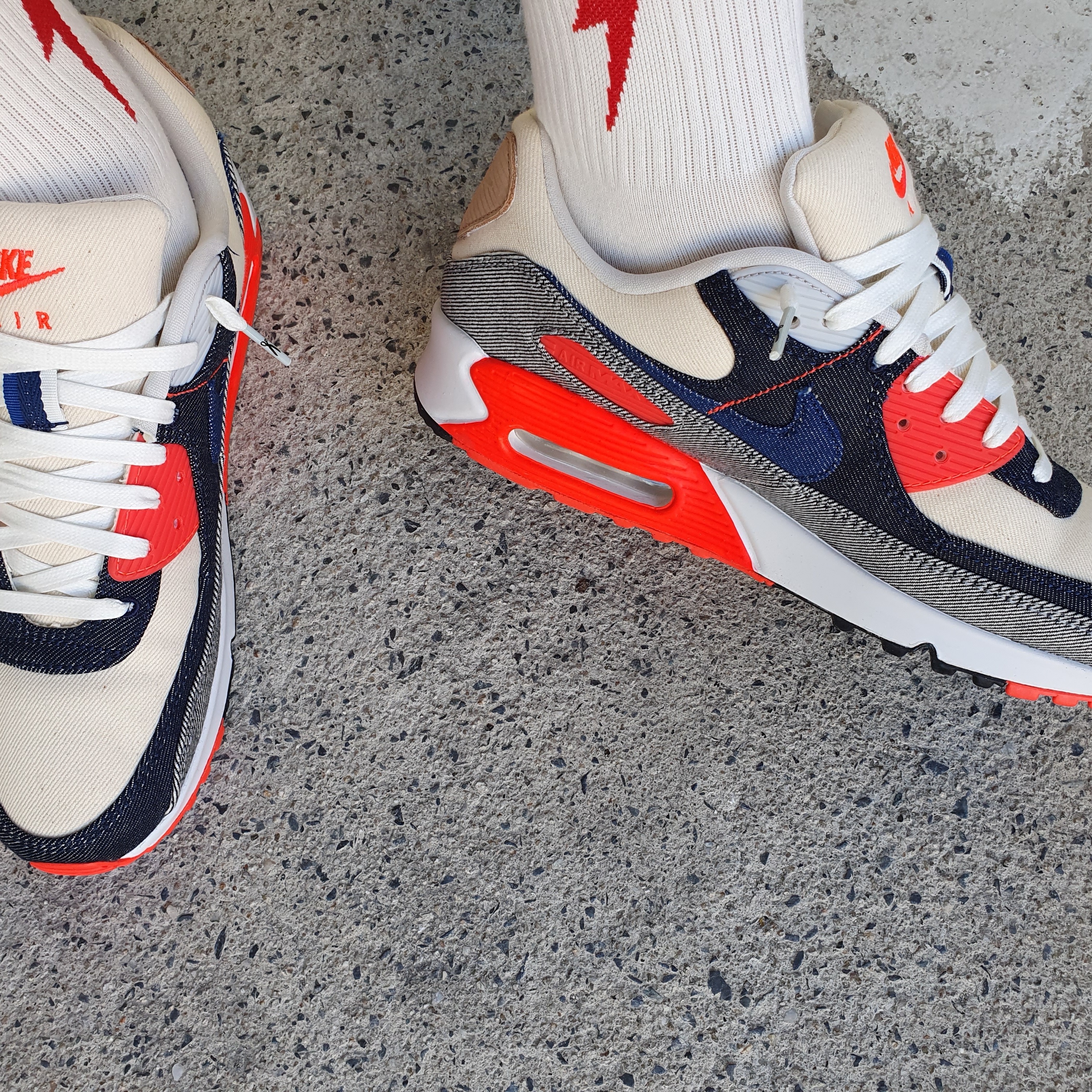 Nike x Denham Air Max 90 Infrared 착용 스타일 - 2