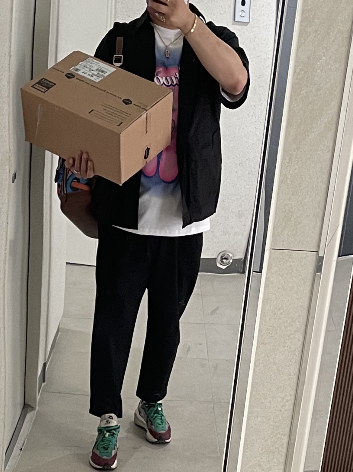 Nike x Sacai VaporWaffle String & Black Villain Red 착용 스타일