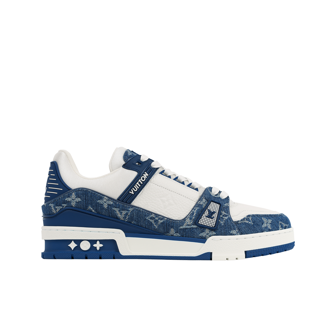 루이비통 LV 트레이너 스니커즈 모노그램 데님 블루(Louis Vuitton LV Trainer Sneakers Monogram Denim Blue)
