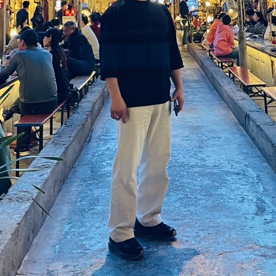 Nike x Sacai VaporWaffle Black and Gum 착용 스타일