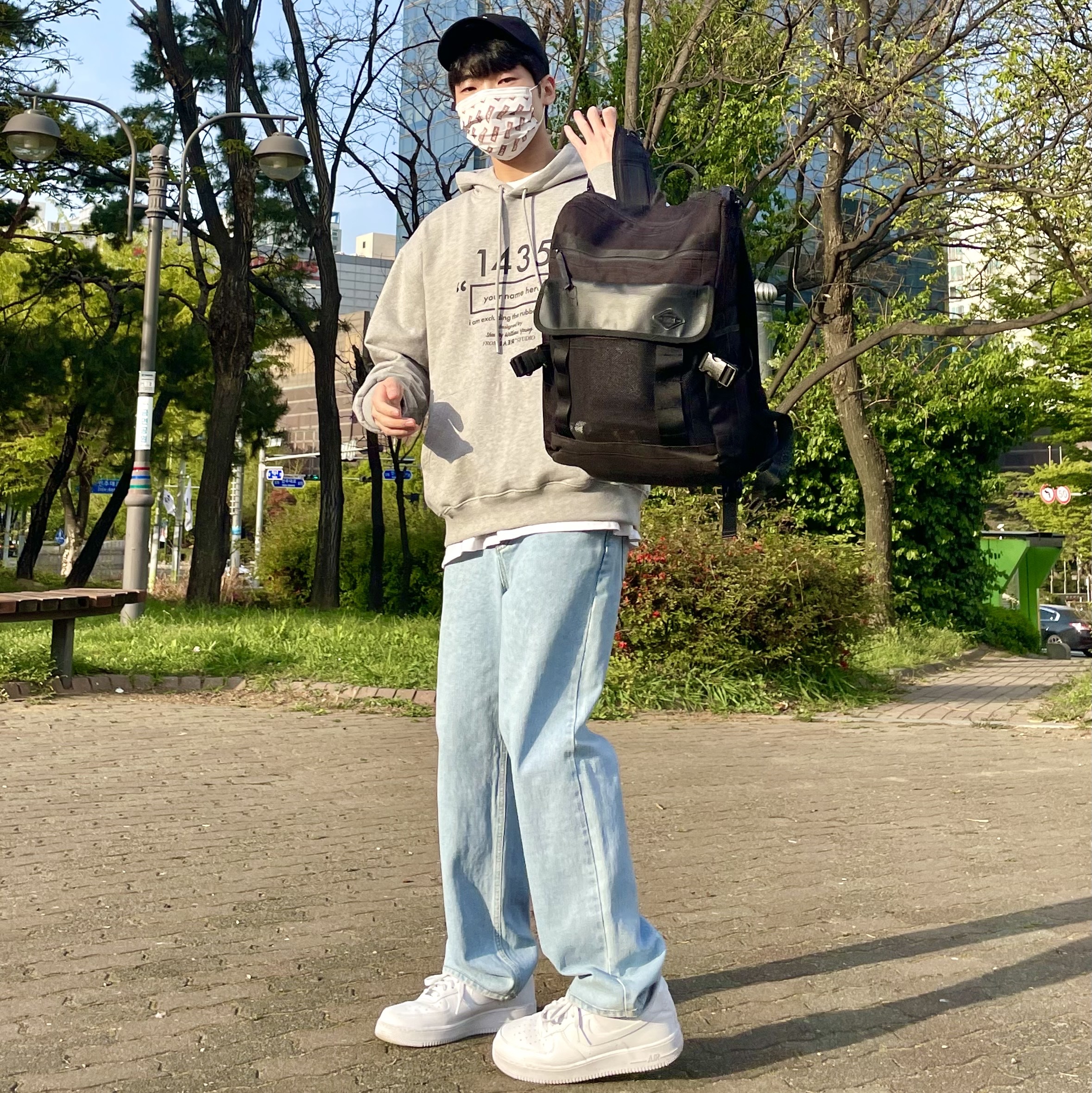 Nike Air Force 1 '07 Low White 착용 스타일