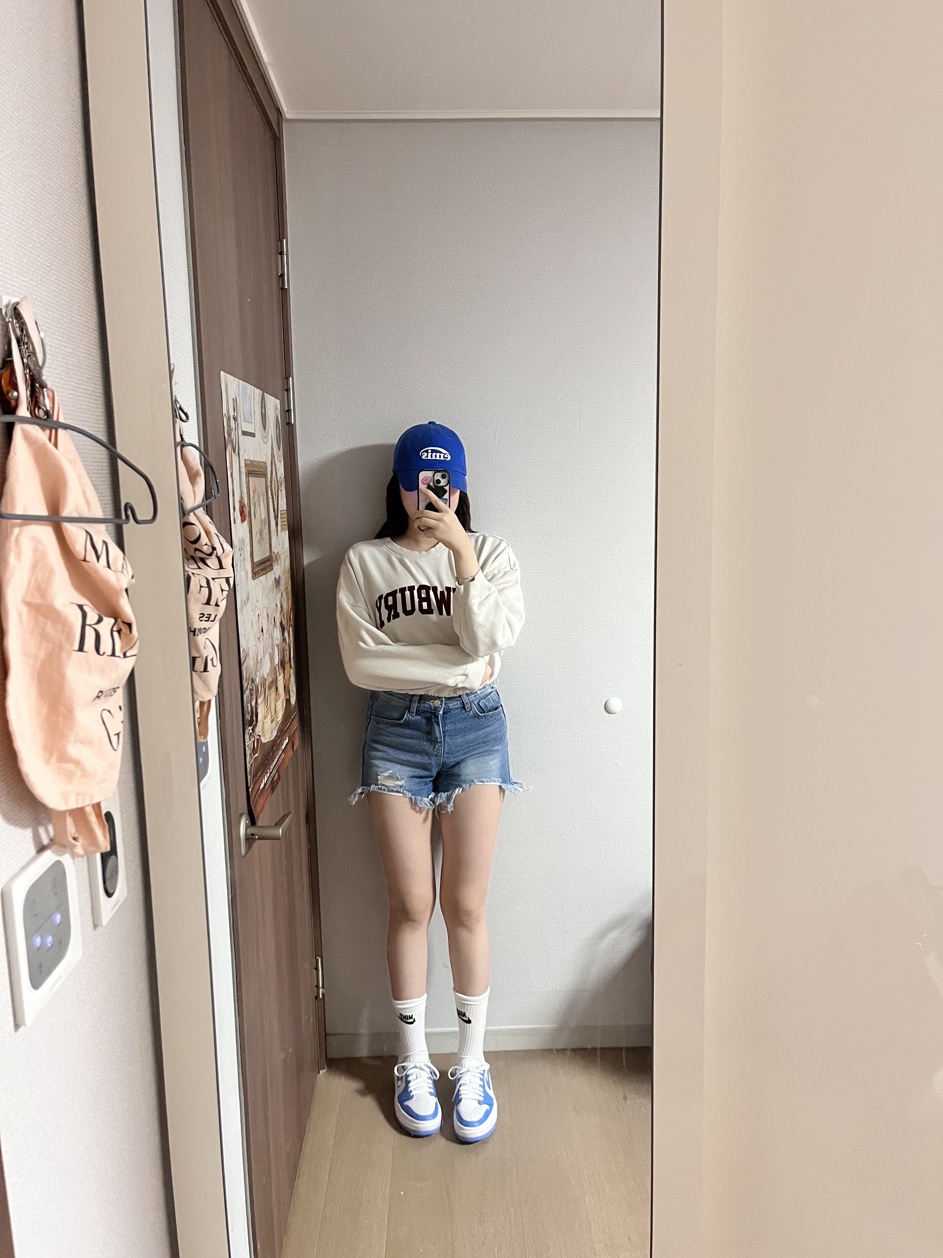 (W) Jordan 1 Elevate Low SE University Blue 착용 스타일 - 1