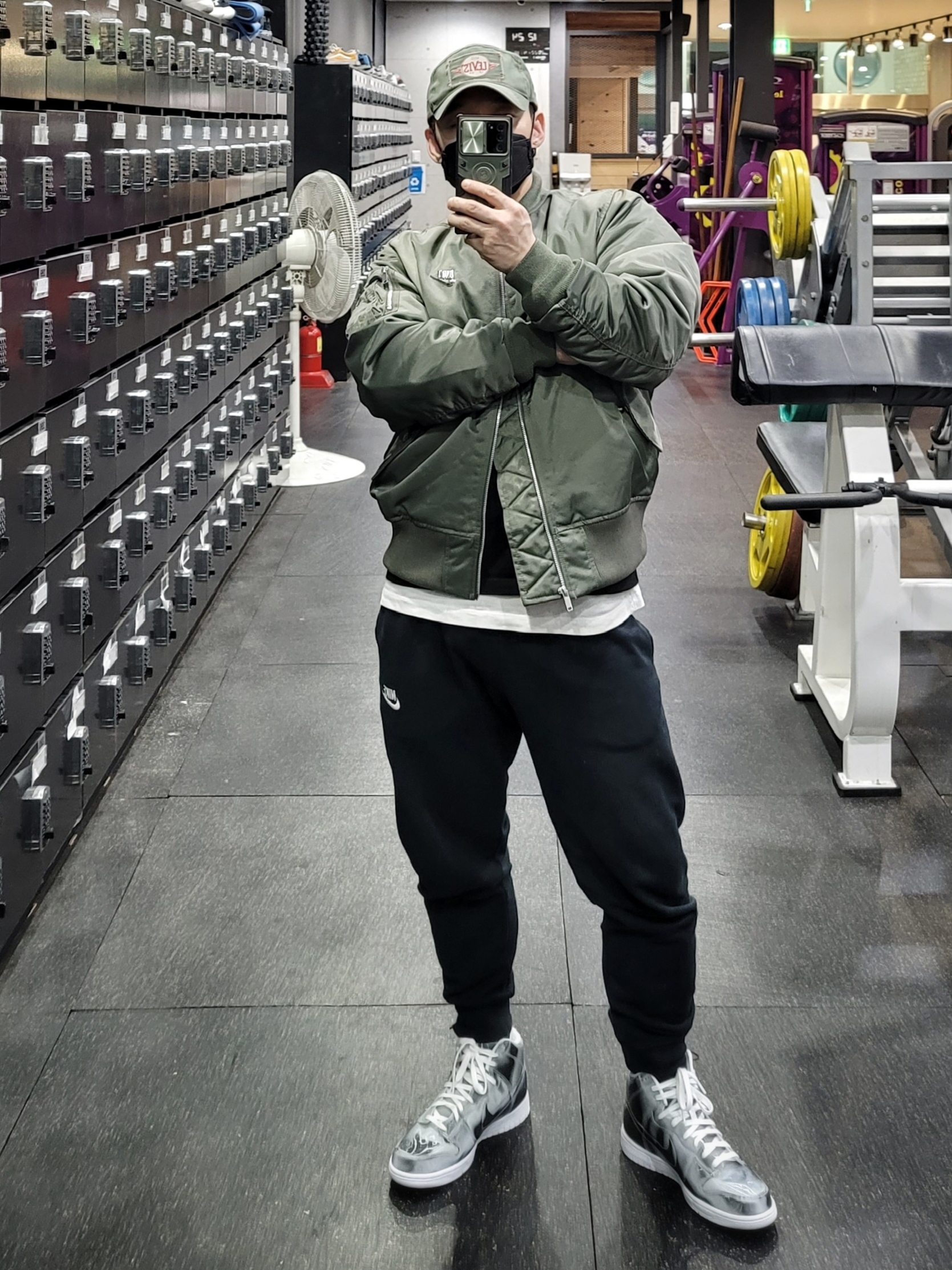 Nike NSW Punk Bomber Jacket - Asia, Nike x Clot Dunk High Flux 착용 스타일 - 1