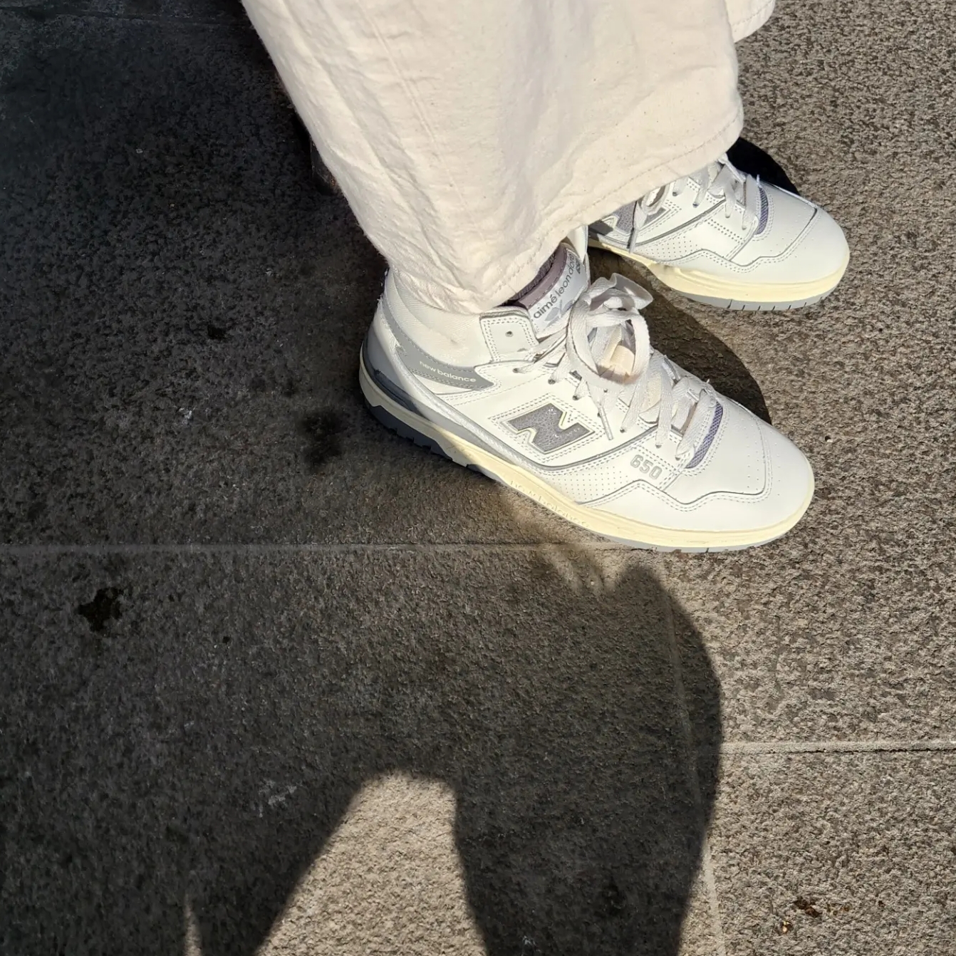 New Balance x Aime Leon Dore 650R White Grey 착용 스타일