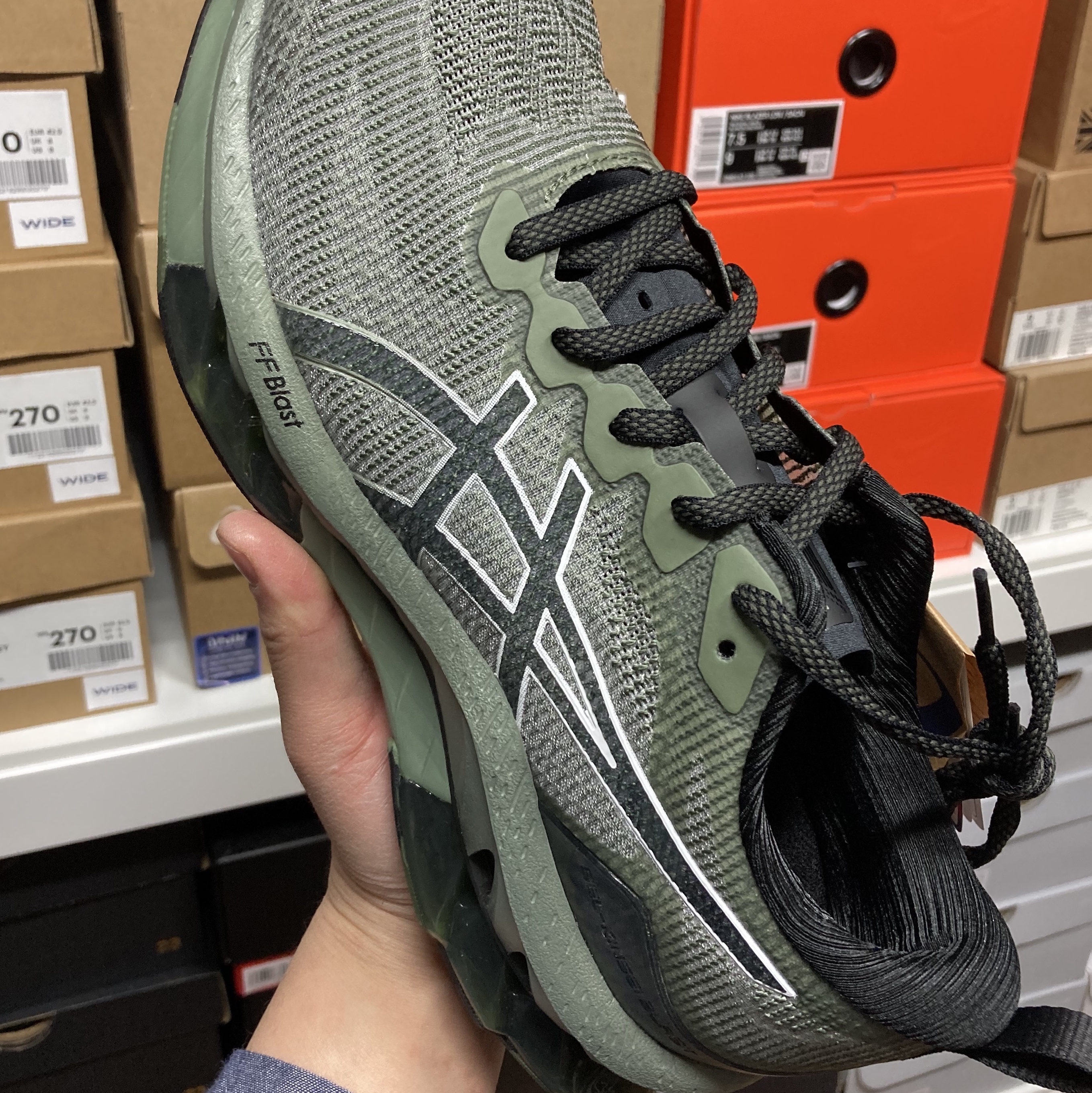 Asics Gel-Kinsei Blast LE Linchen Green White 착용 스타일