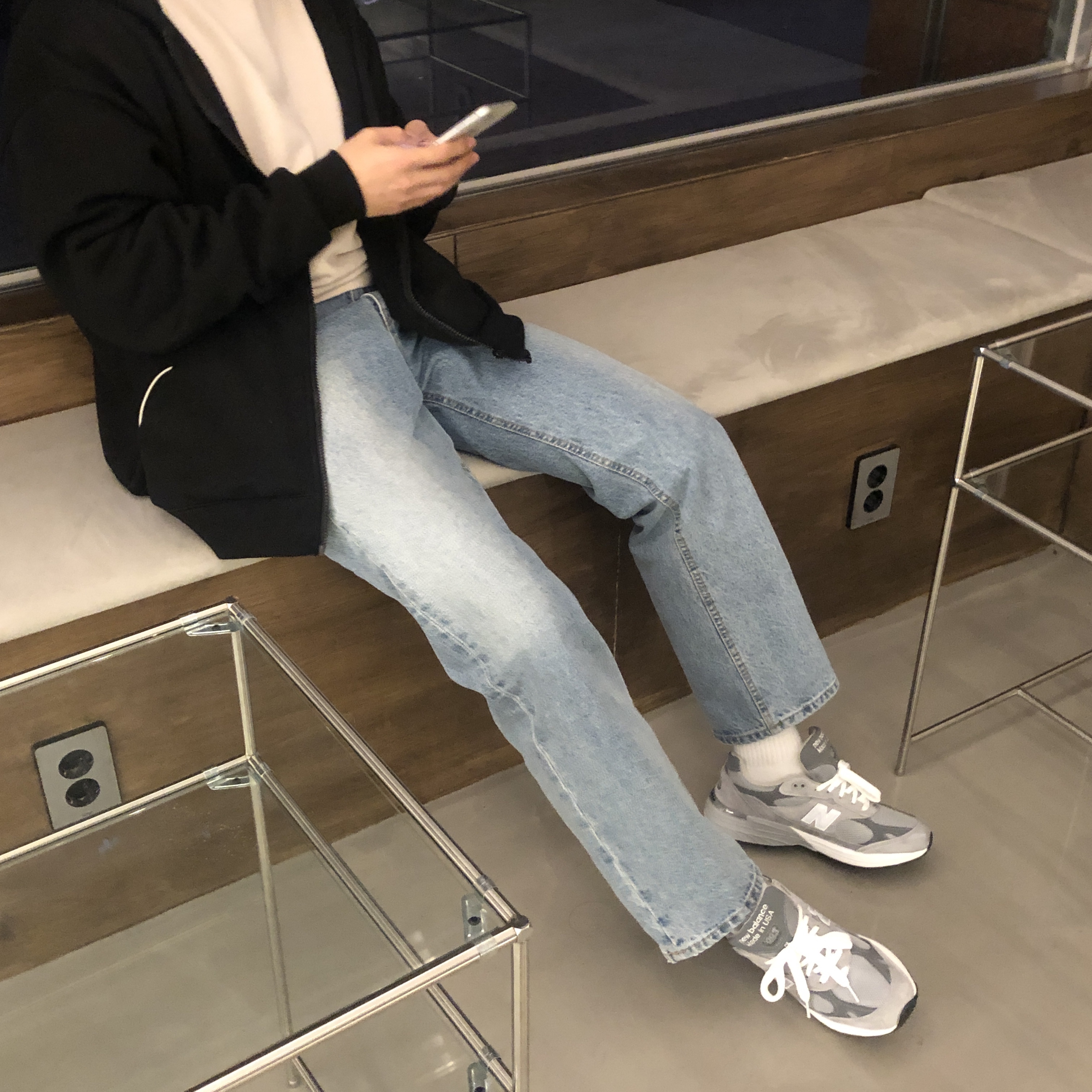 New Balance 993 Made in USA Grey - D Standard 착용 스타일
