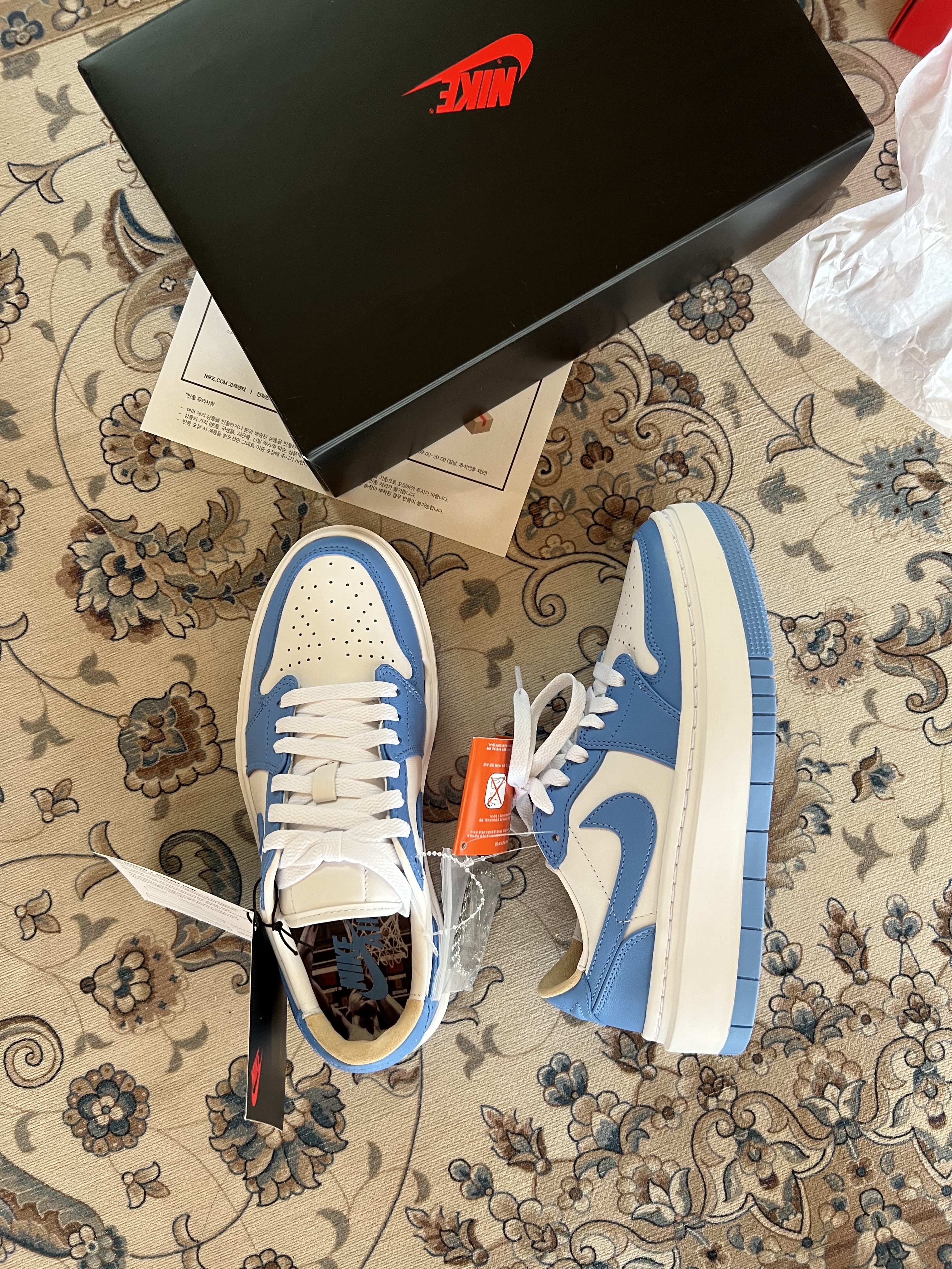 (W) Jordan 1 Elevate Low SE University Blue 착용 스타일