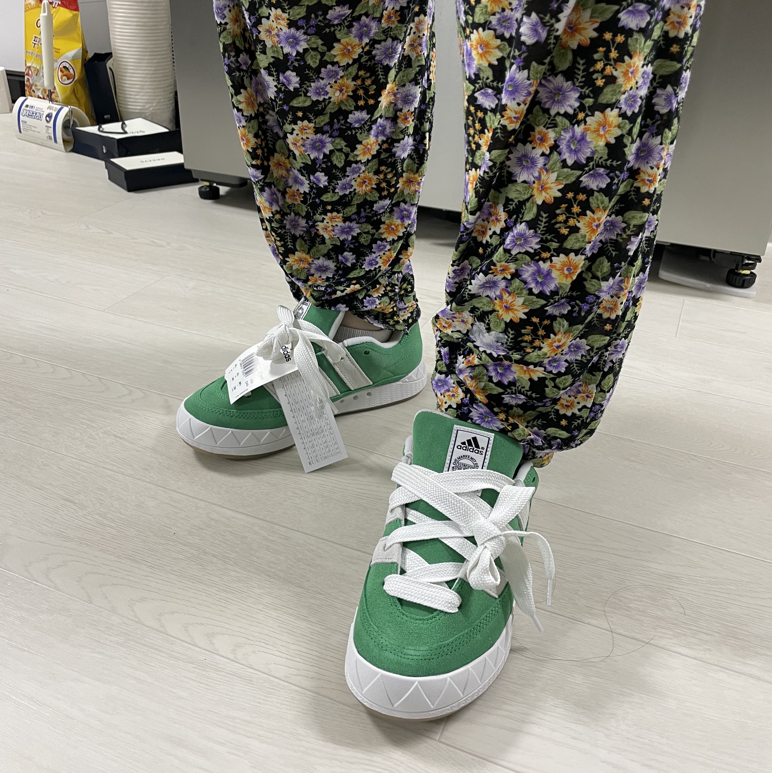 Adidas Adimatic Green 착용 스타일 - 3