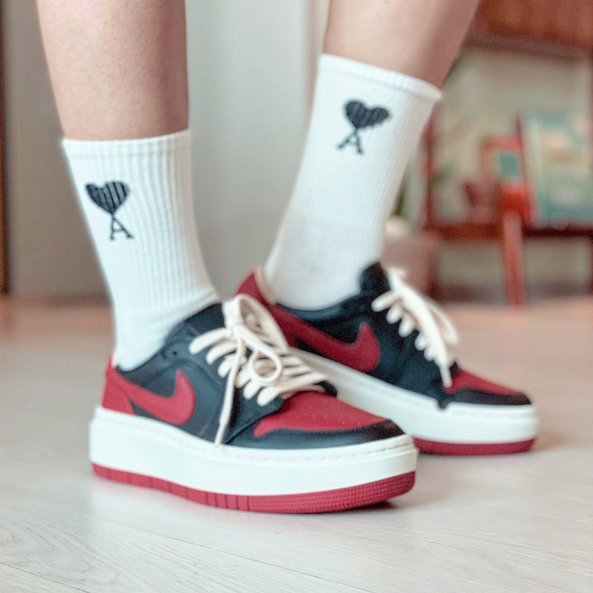 (W) Jordan 1 Elevate Low SE Bred 착용 스타일