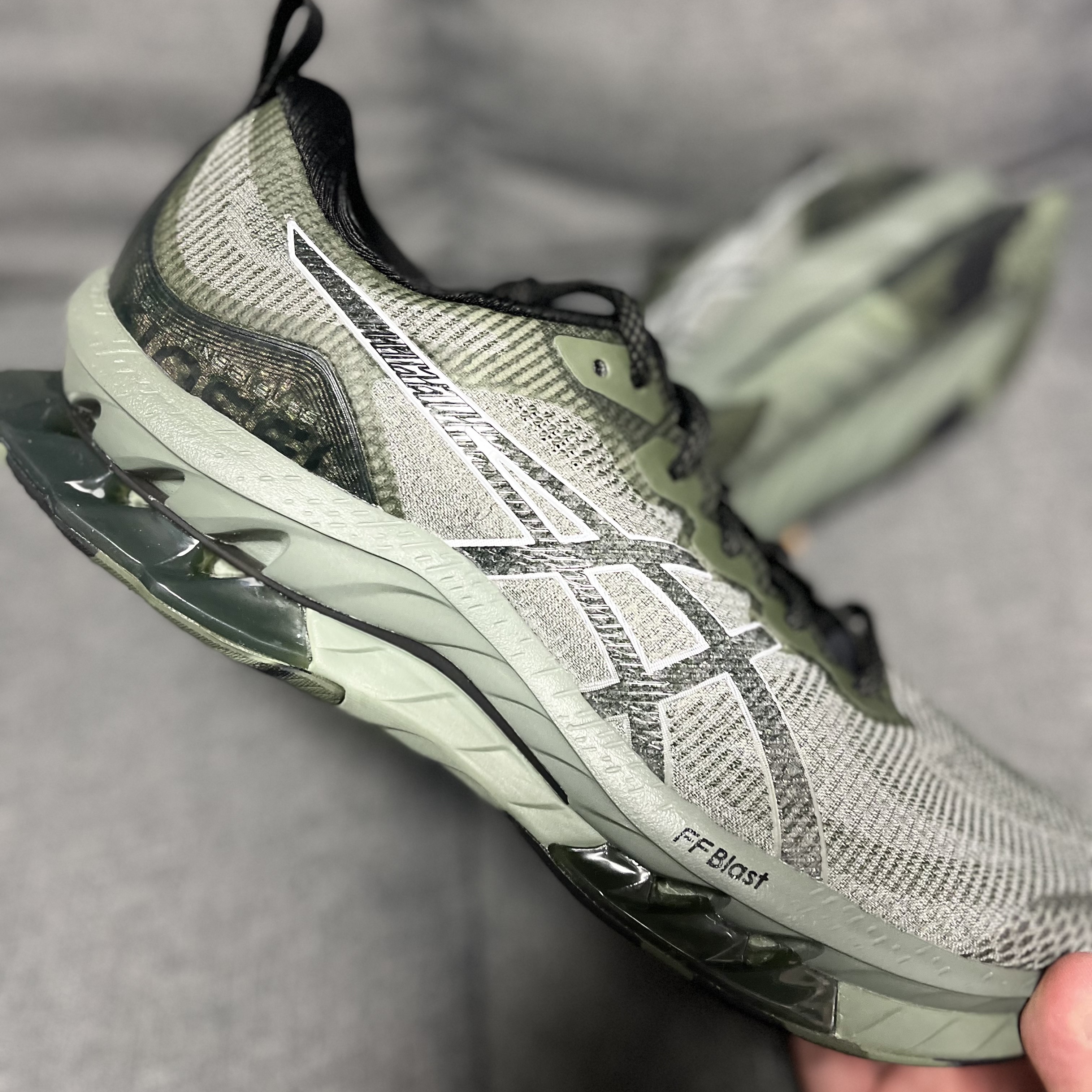 Asics Gel-Kinsei Blast LE Linchen Green White 착용 스타일