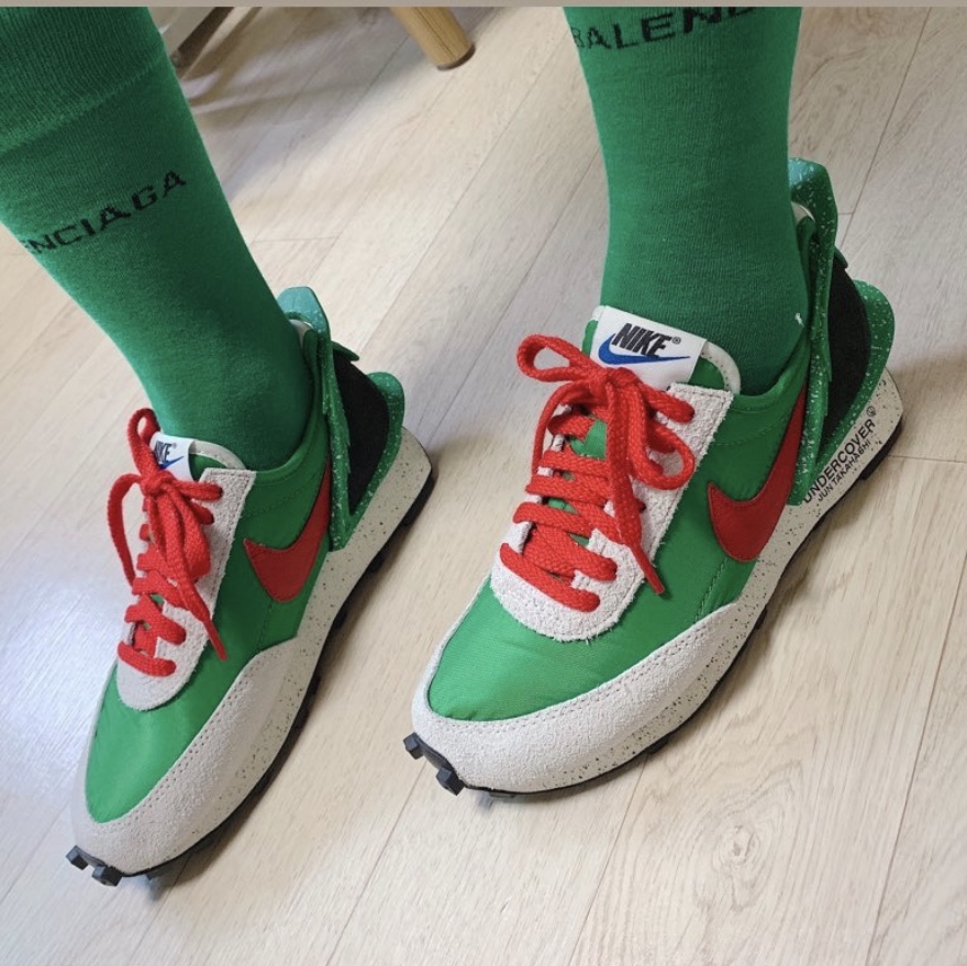 (W) Nike x Undercover Daybreak Lucky Green Red 착용 스타일