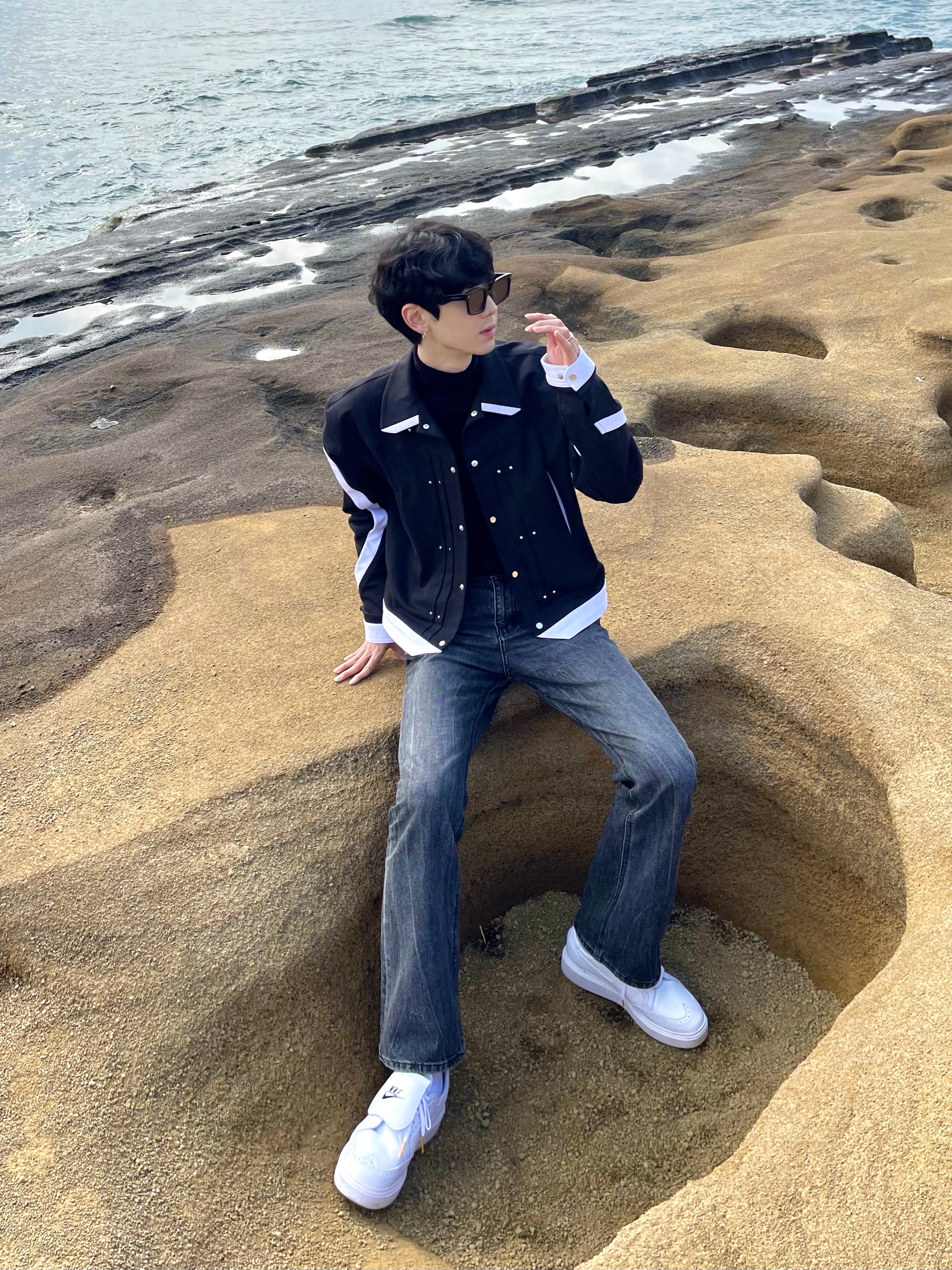 Nike x Peaceminusone Kwondo1 White 착용 스타일