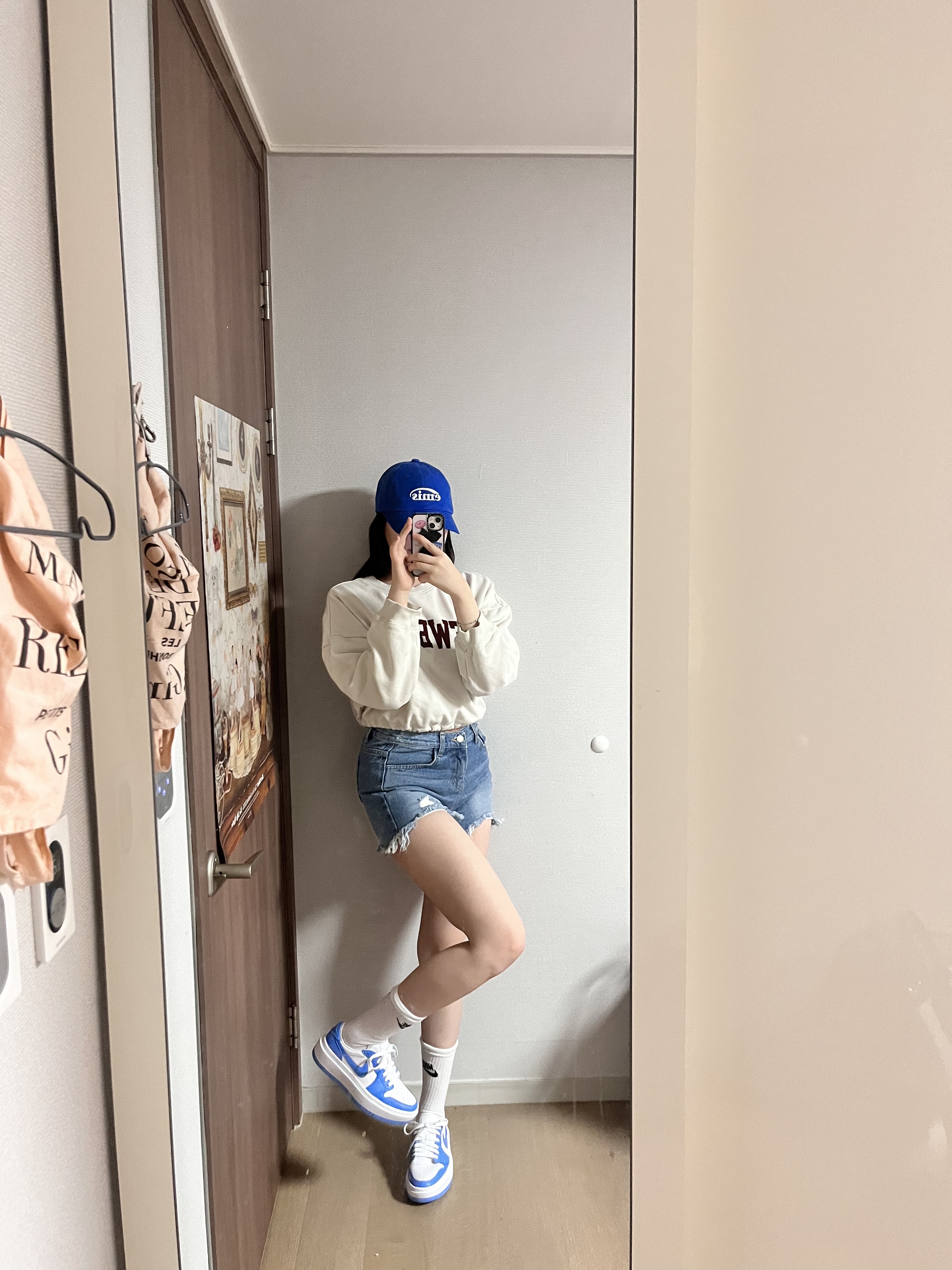 (W) Jordan 1 Elevate Low SE University Blue 착용 스타일 - 2