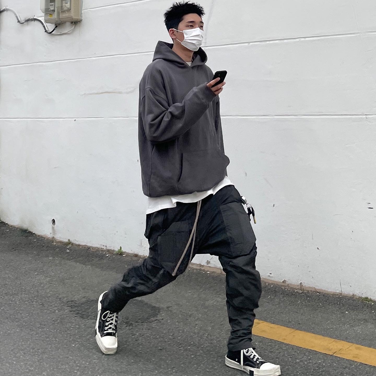 Converse x Drkshdw Turbodrk Chuck 70 Hi Black 착용 스타일 - 1