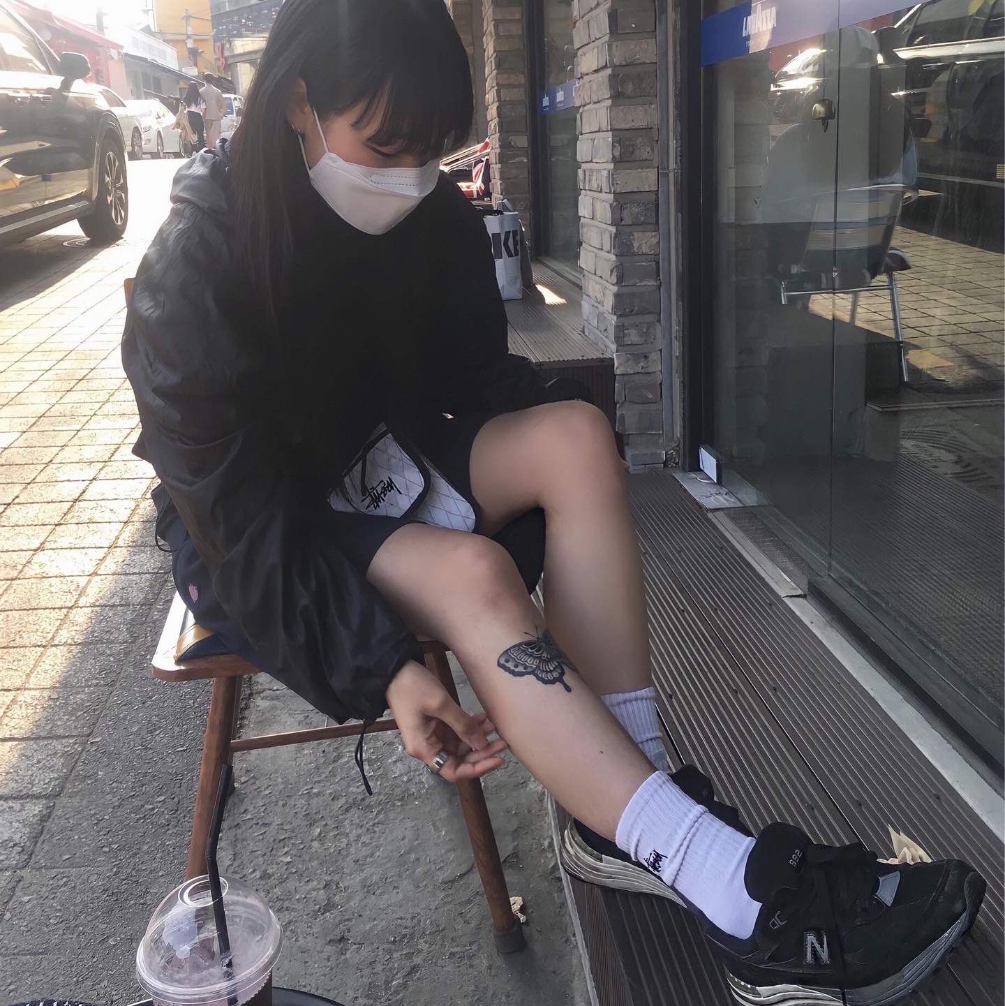 New Balance 992 Made in USA Black 착용 스타일