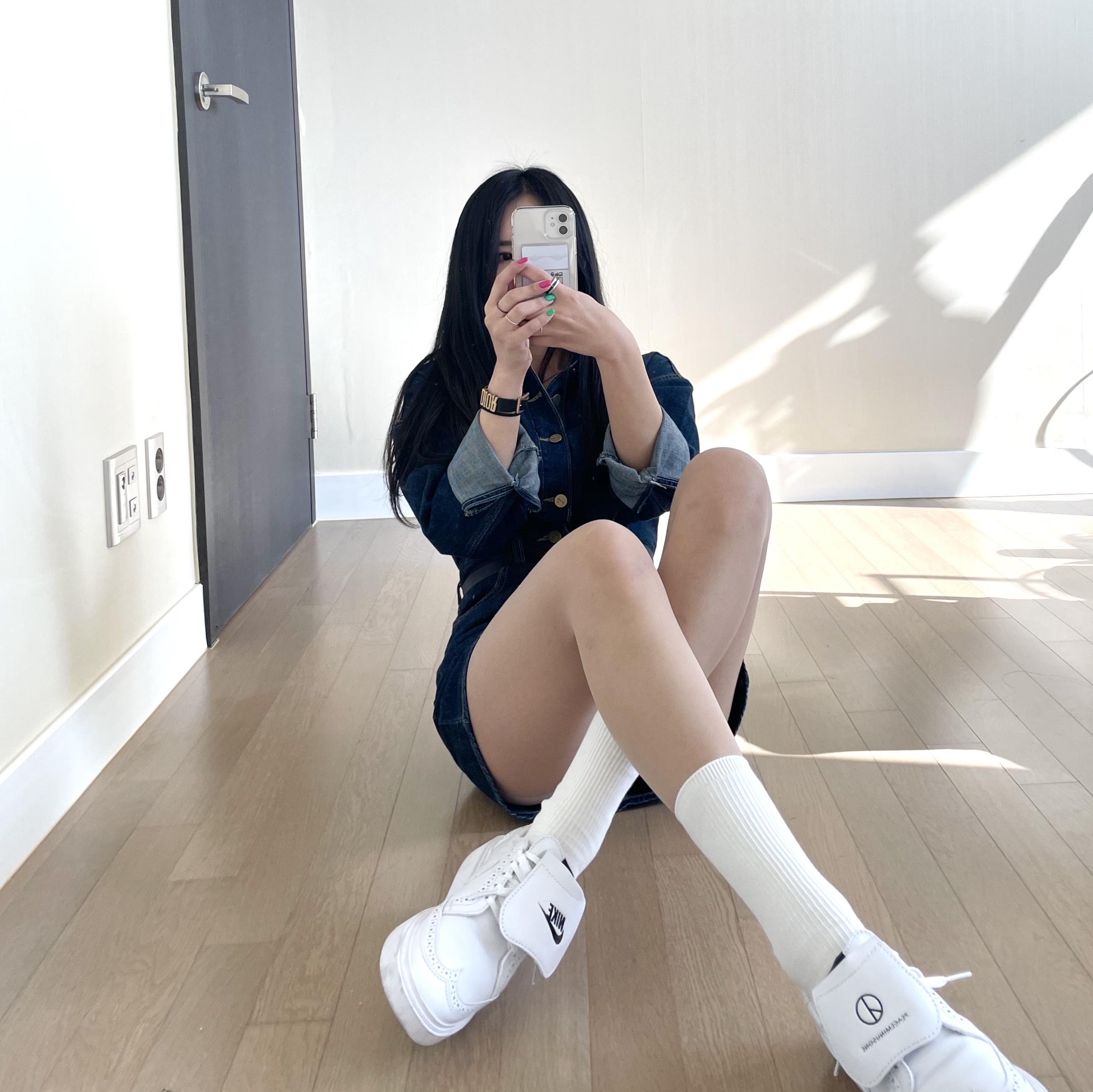 Nike x Peaceminusone Kwondo1 White 착용 스타일 - 1