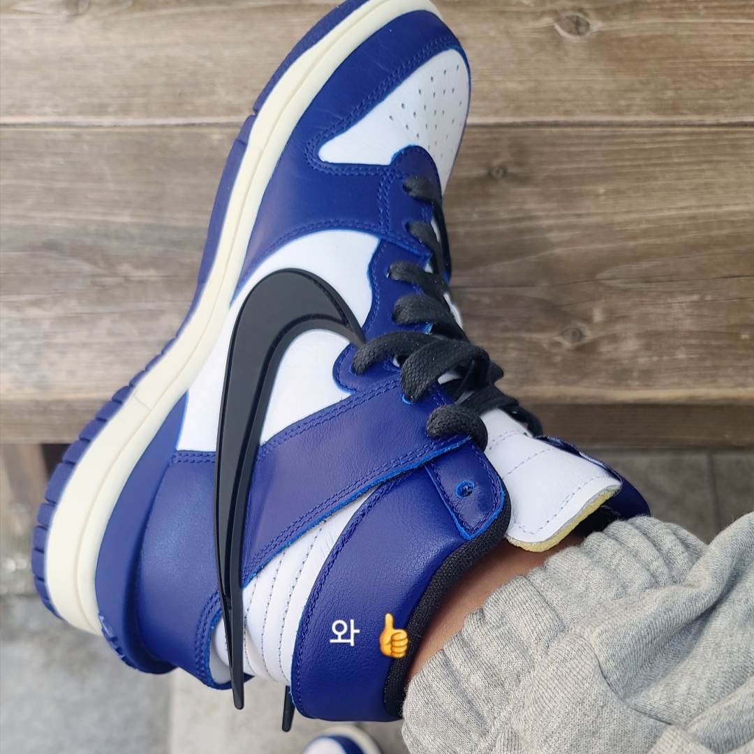 Nike x Ambush Dunk High Deep Royal Blue 착용 스타일