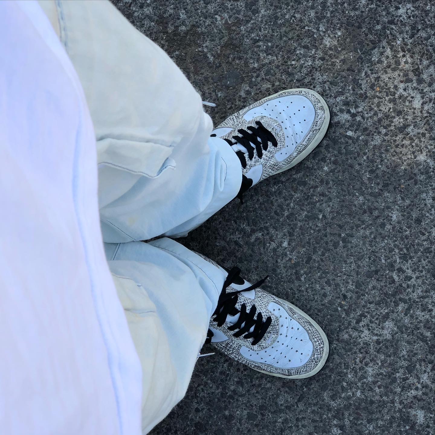 Nike Air Force 1 Low Retro Cocoa Snake 2018 착용 스타일 - 2