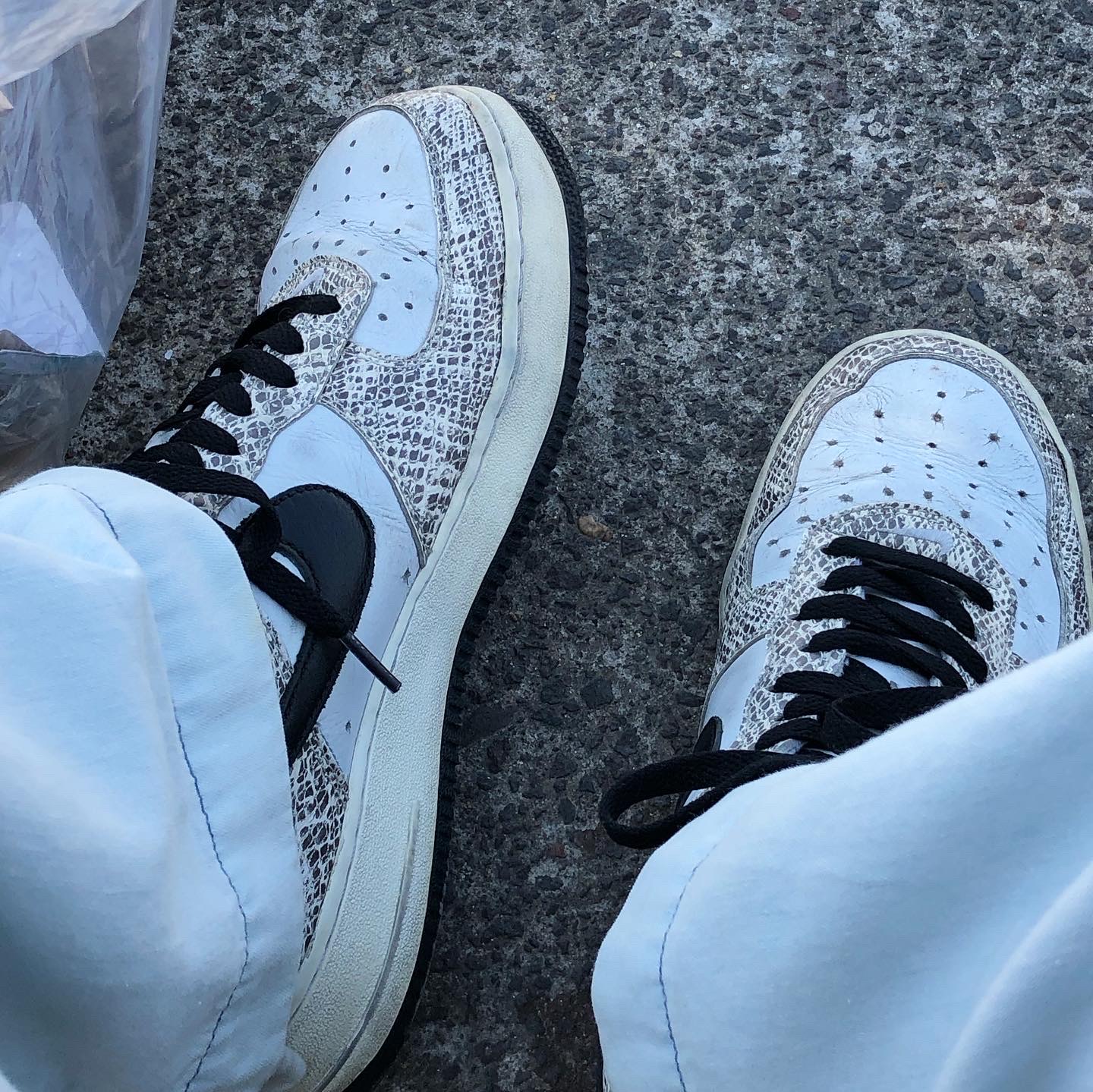 Nike Air Force 1 Low Retro Cocoa Snake 2018 착용 스타일 - 3