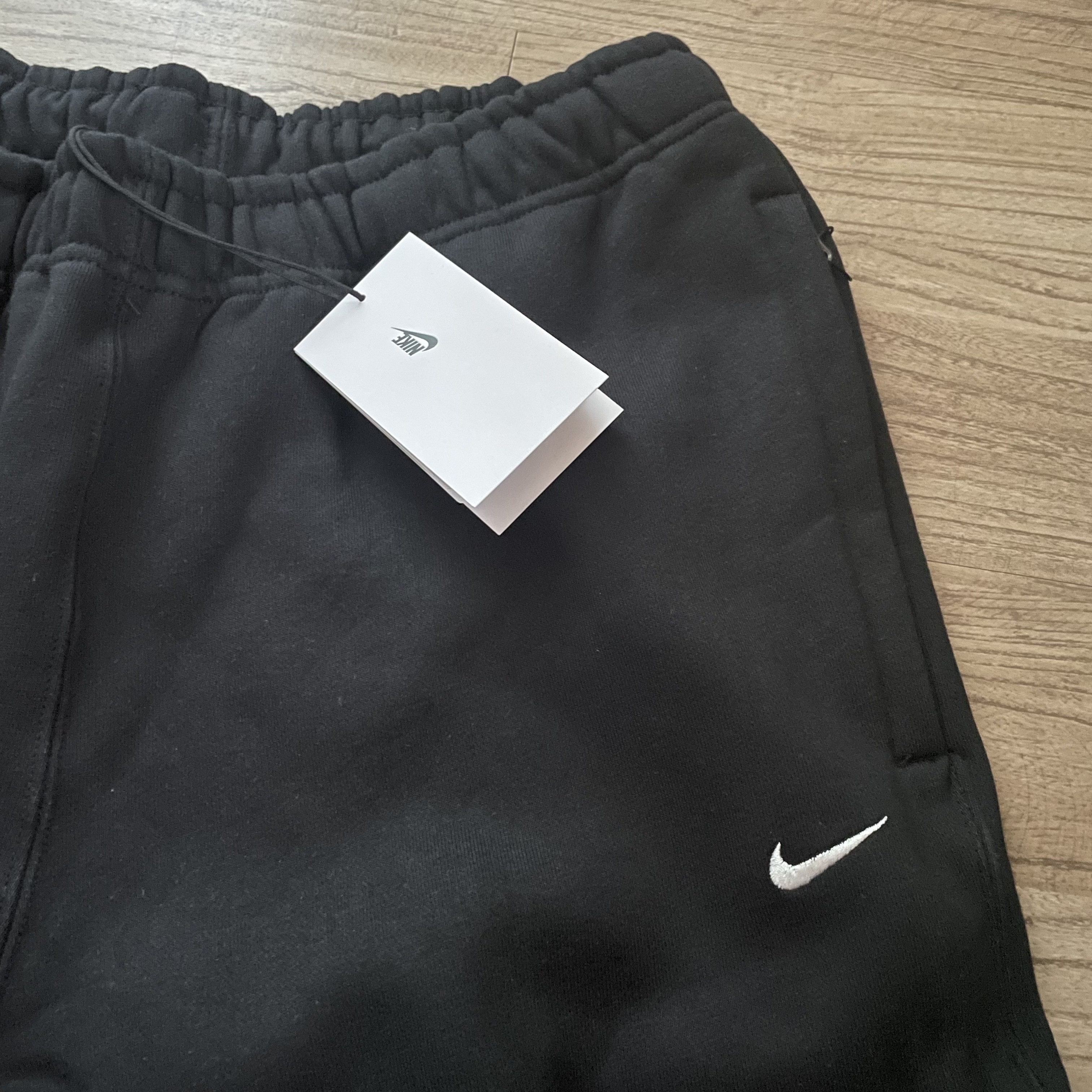 Nike NRG Solo Swoosh Fleece Pants Black White - Asia 착용 스타일