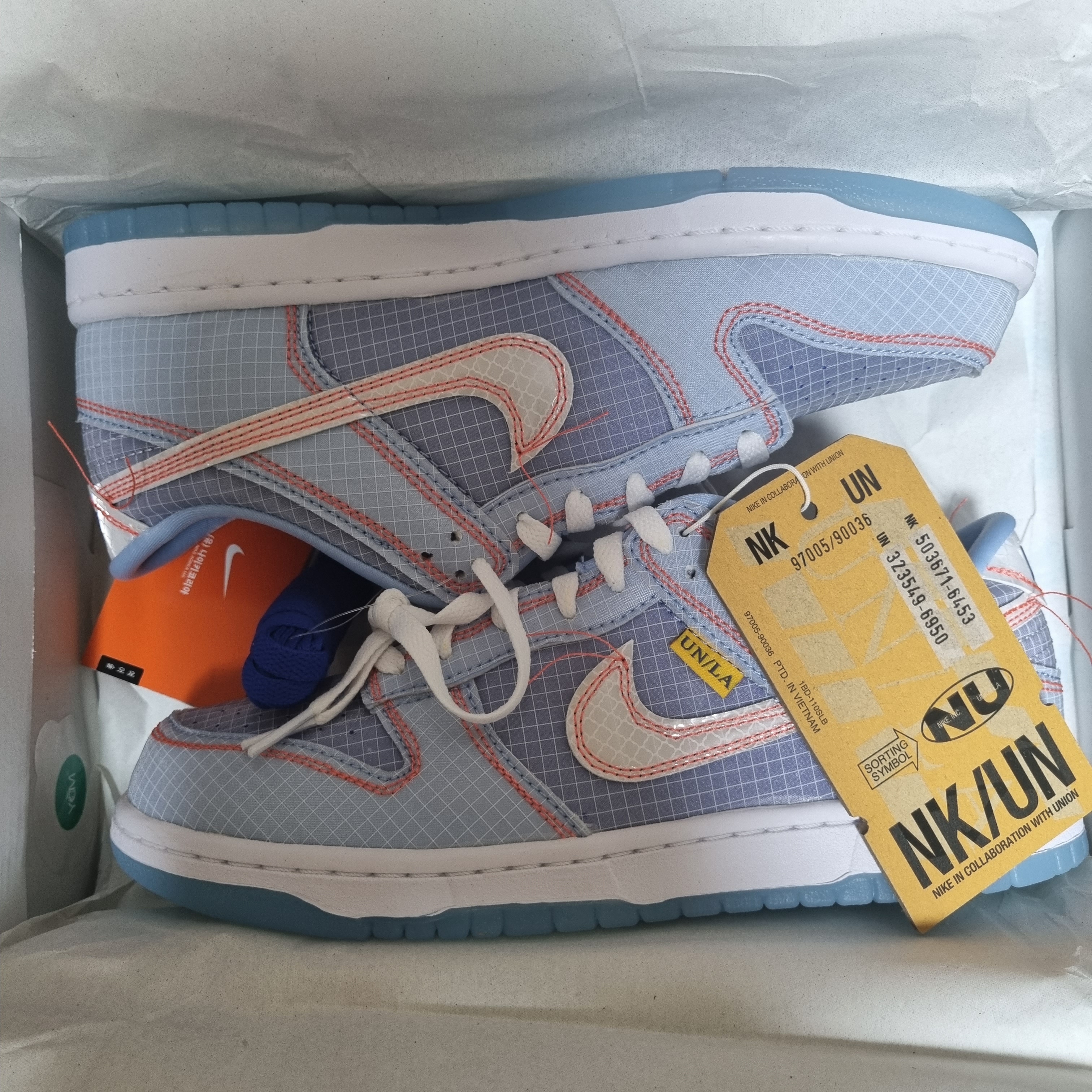 Nike x Union Dunk Low Passport Pack Argon 착용 스타일