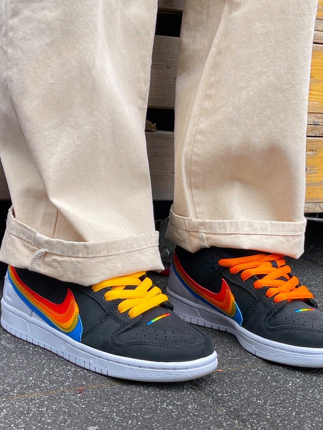 Nike x Kim Jones Fleece Crew Circuit Orange - Asia, Essentials x New Era Sized Cap Black 착용 스타일 - 2