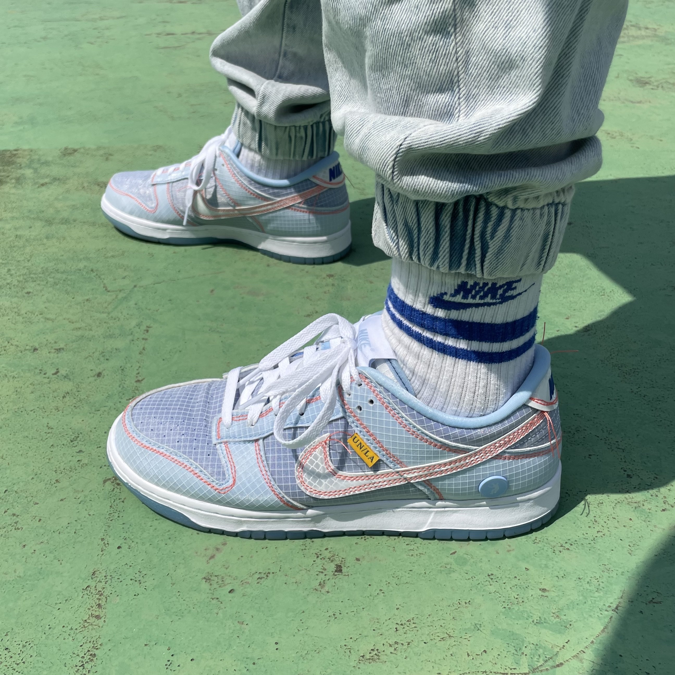 Nike x Union Dunk Low Passport Pack Argon 착용 스타일