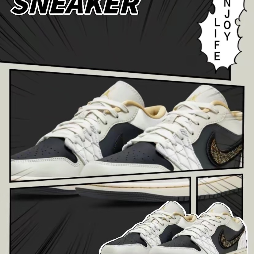 Jordan 1 Low SE Beaded Swoosh 착용 스타일 - 4