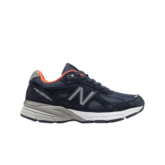 (W) New Balance 990v4 Made in USA Navy Orange - 2E Extra Wide