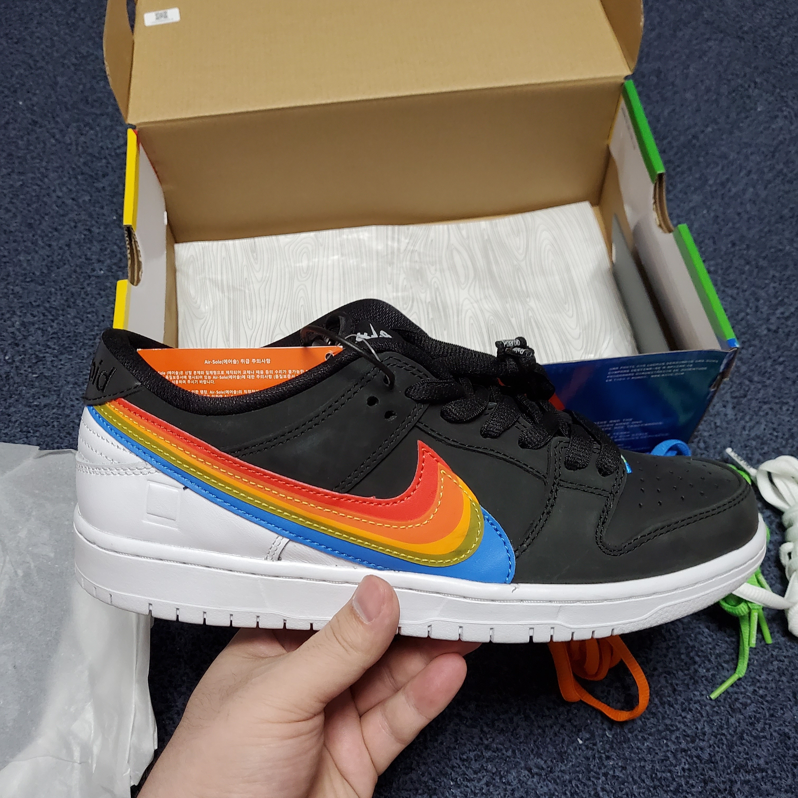 Nike x Polaroid SB Dunk Low Pro QS Black 착용 스타일 - 2