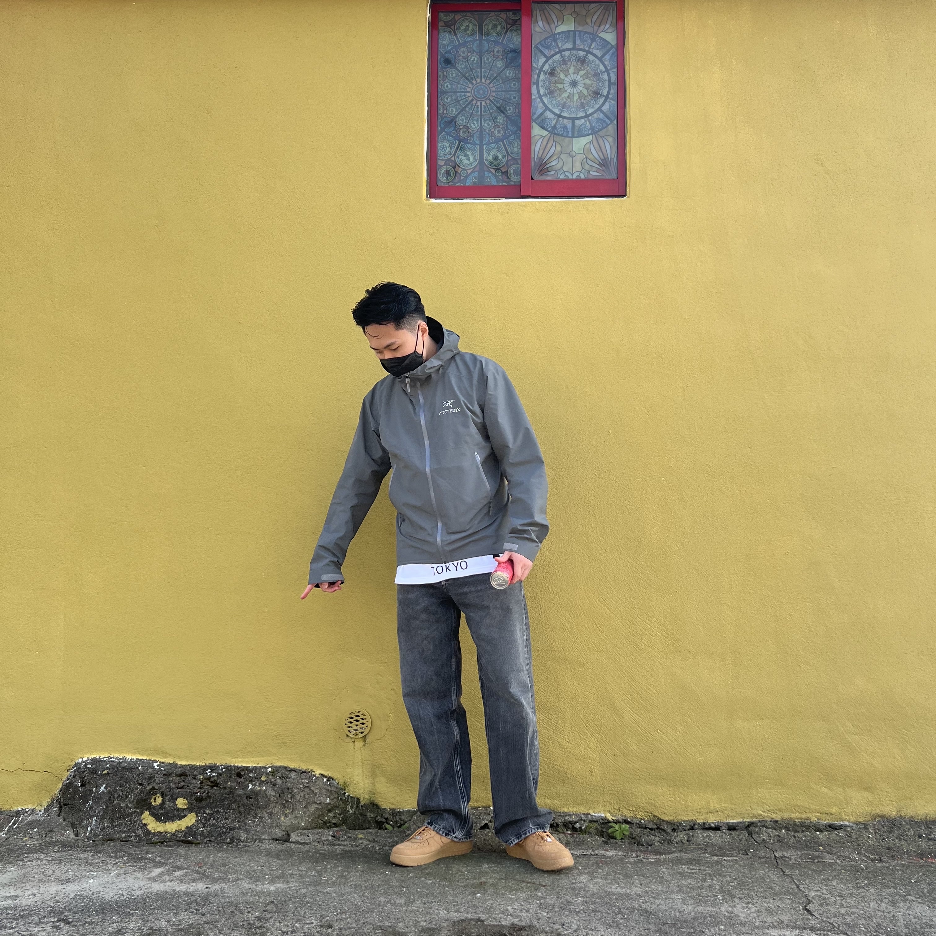 Arc'teryx Zeta SL Jacket Microchip, Nike x Supreme Air Force 1 Low Flax 착용 스타일