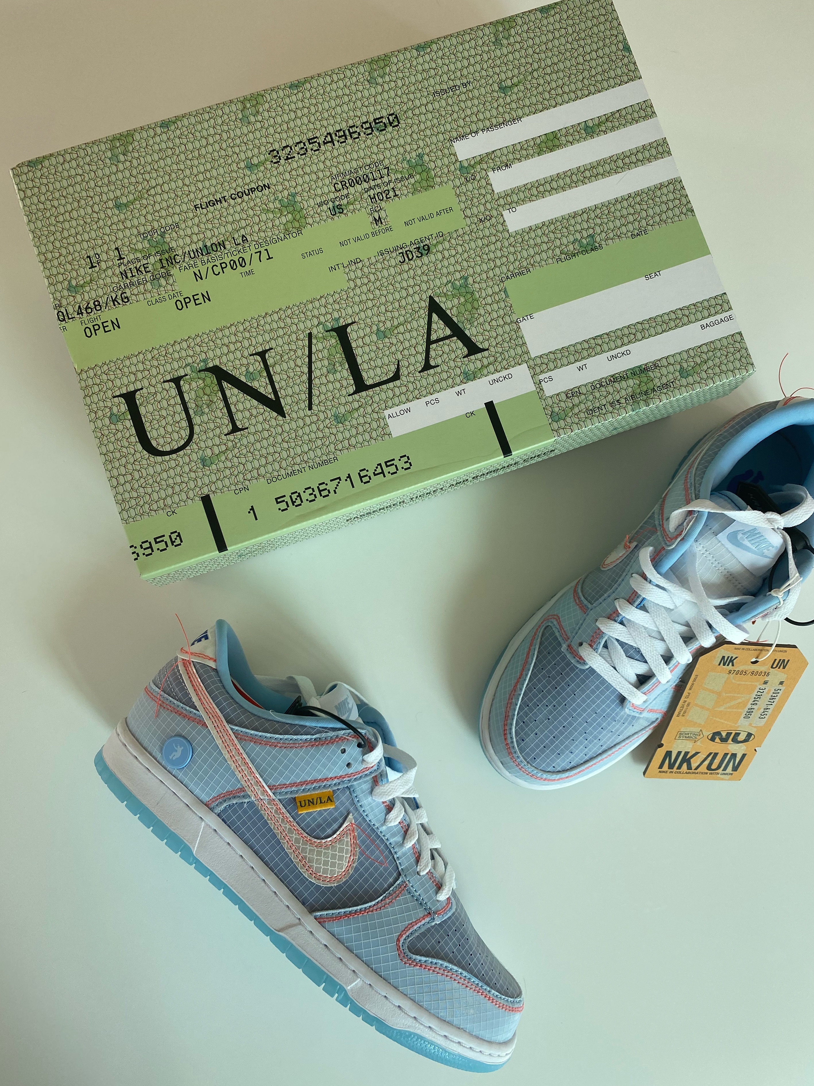 Nike x Union Dunk Low Passport Pack Argon 착용 스타일