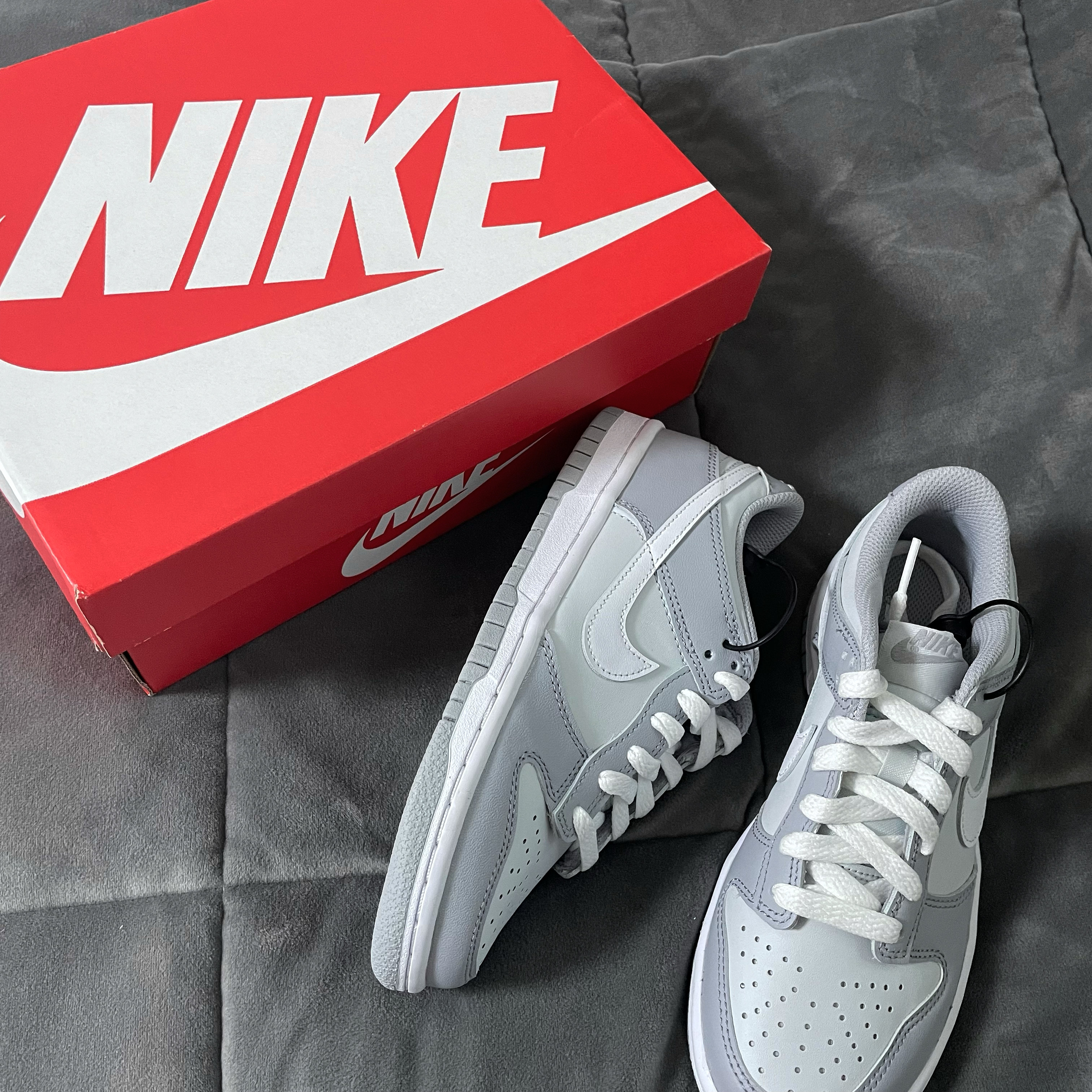 Nike Dunk Low Retro Wolf Grey 착용 스타일 - 1