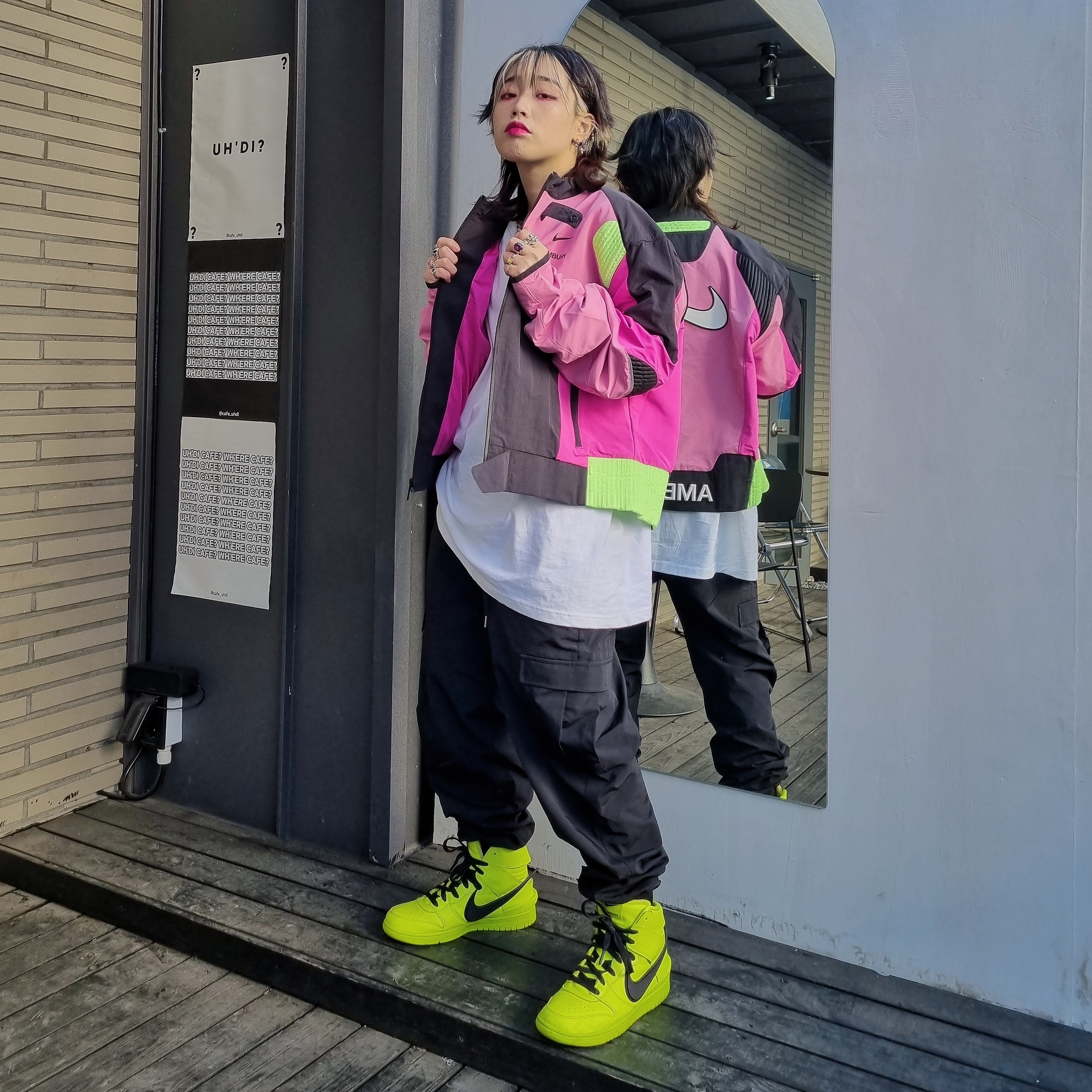 Nike x Ambush NRG Motorcycle Jacket Magic Flamingo - Asia 착용 스타일 - 1
