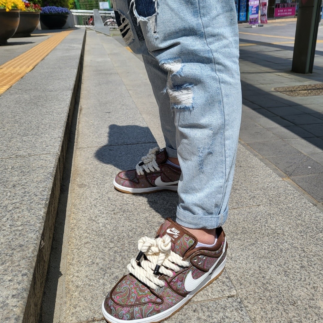 Nike SB Dunk Low Pro Premium Paisley 착용 스타일 - 1