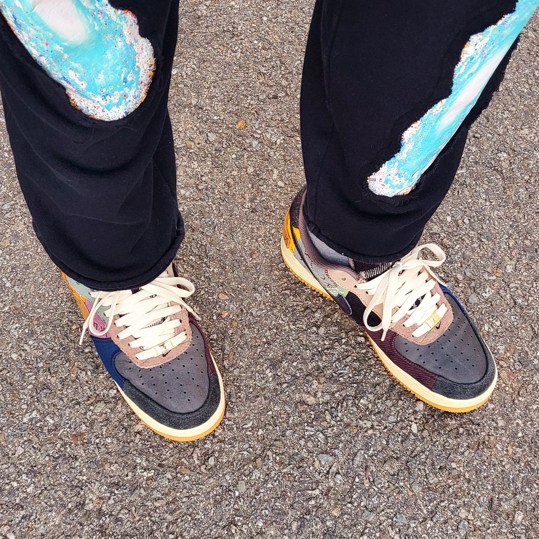 Nike x Travis Scott Air Force 1 Low Cactus Jack 착용 스타일 - 2