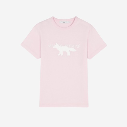 (W) 메종 키츠네 폭스 스탬프 클래식 티셔츠 라이트 핑크