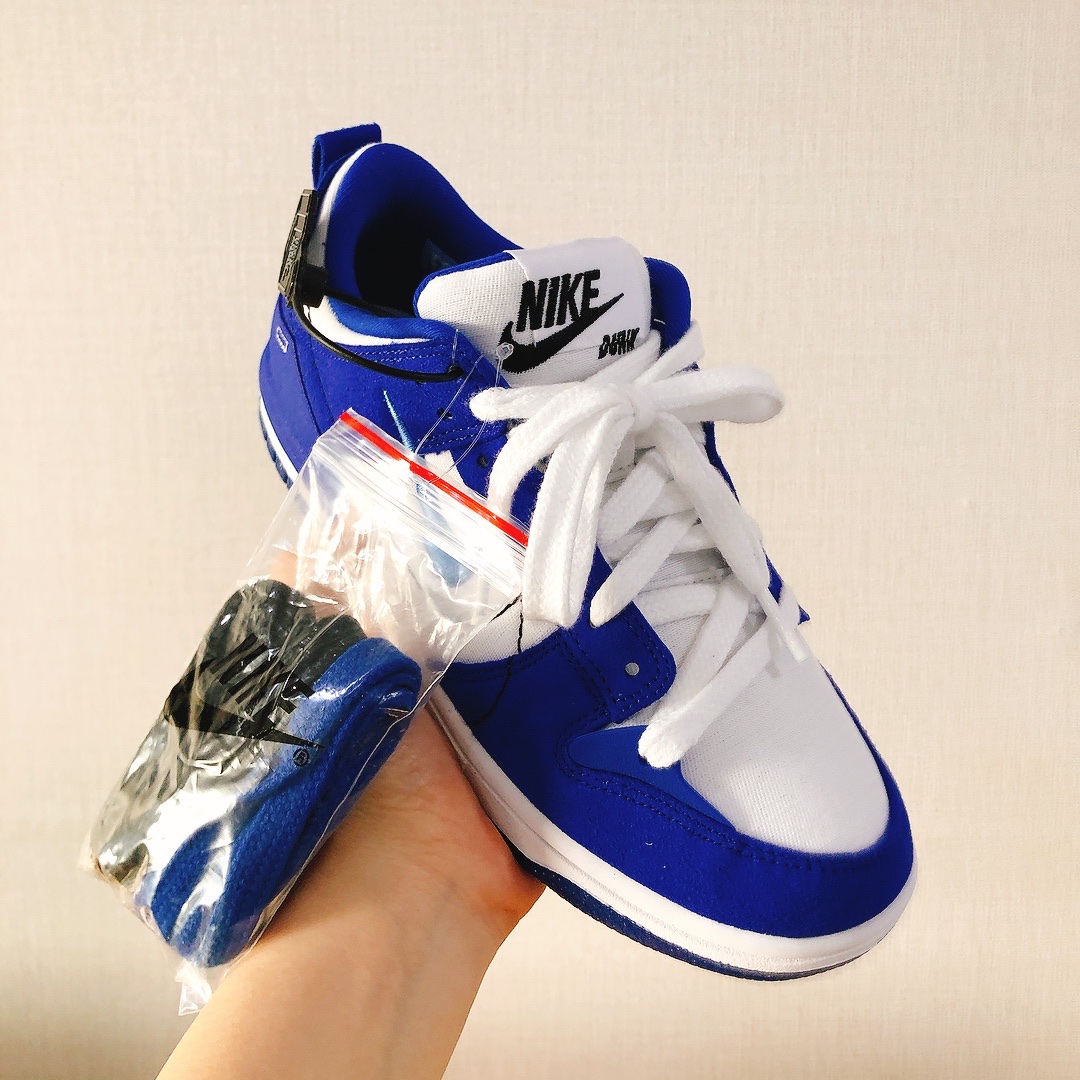 (W) Nike Dunk Low Disrupt 2 White and University Blue 착용 스타일