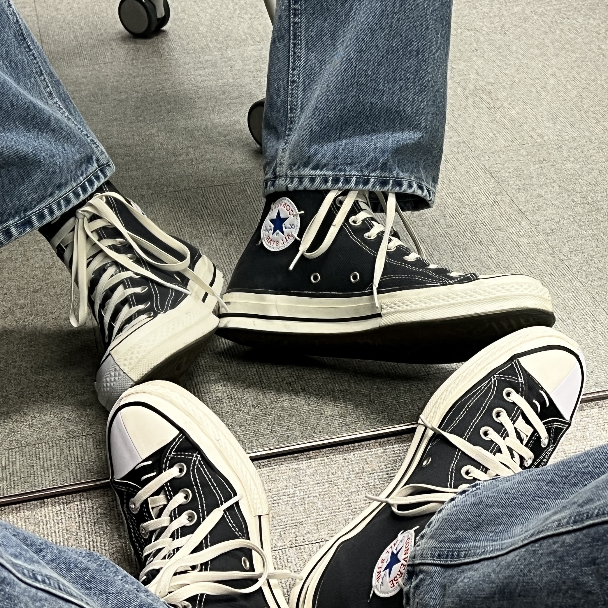 Converse x Slam Jam Chuck 70 Hi Reconstructed Black 착용 스타일