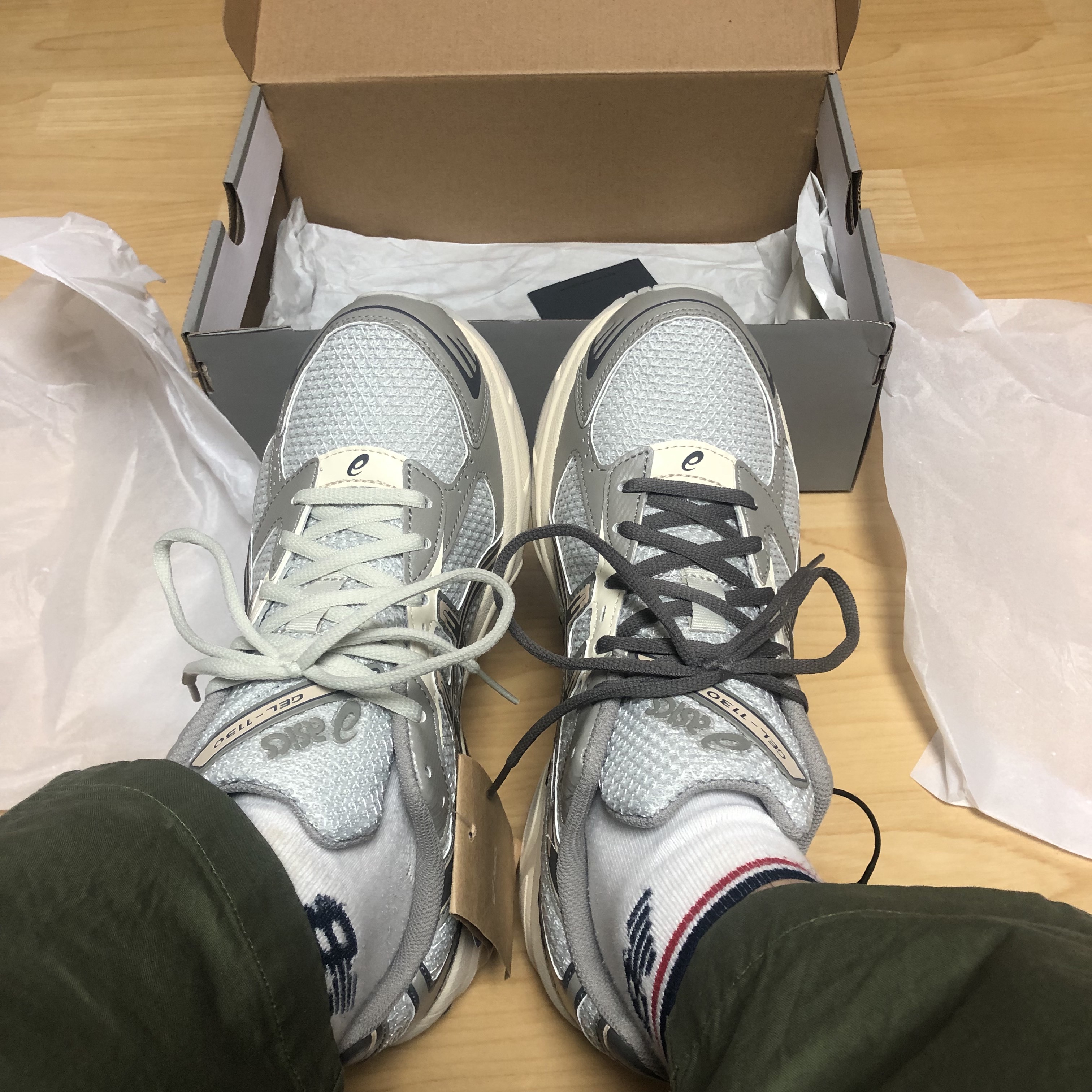 Asics x I4P Gel-1130 Glacier Grey Mink 착용 스타일