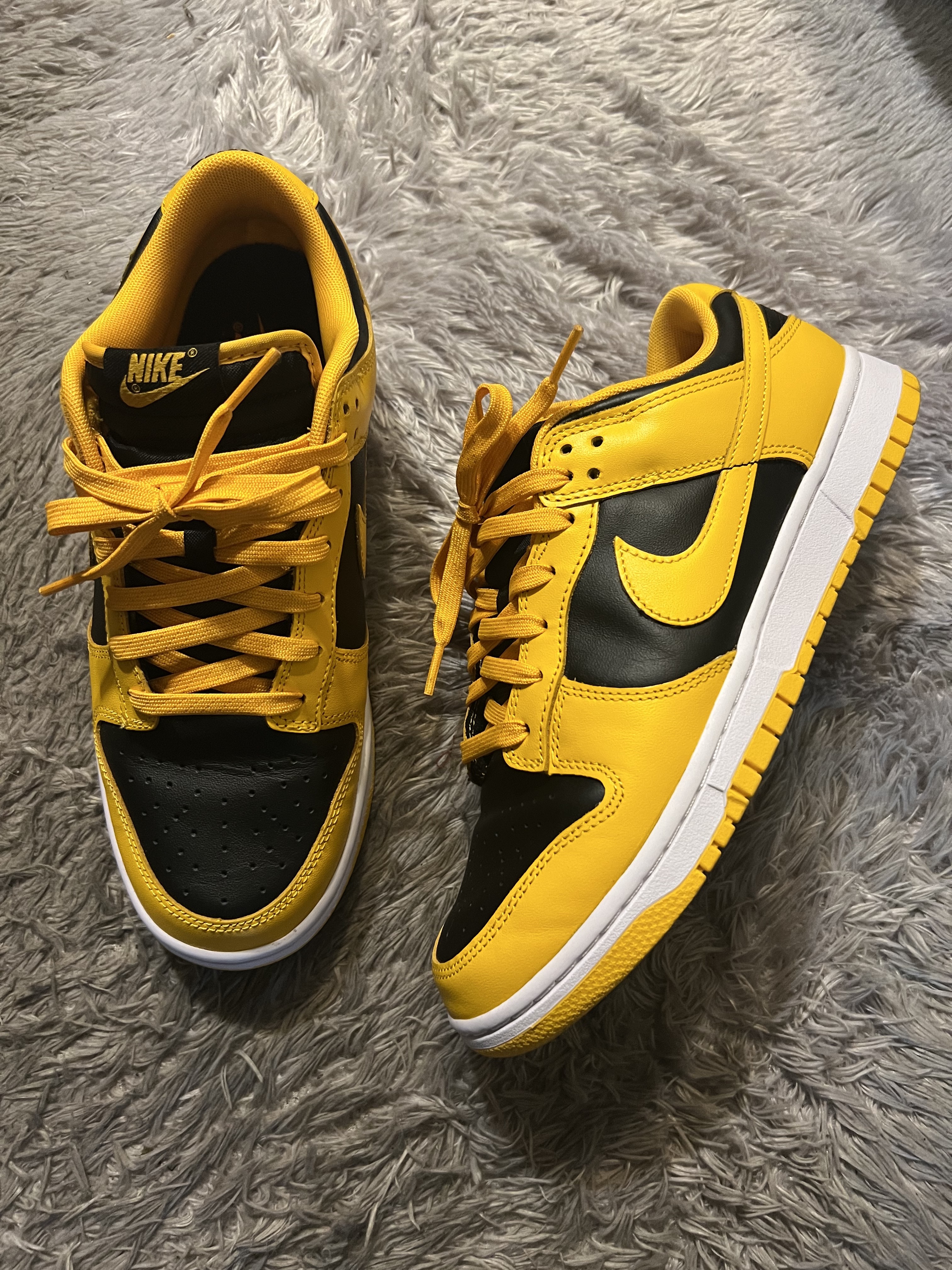 Nike Dunk Low Retro Championship Goldenrod 착용 스타일