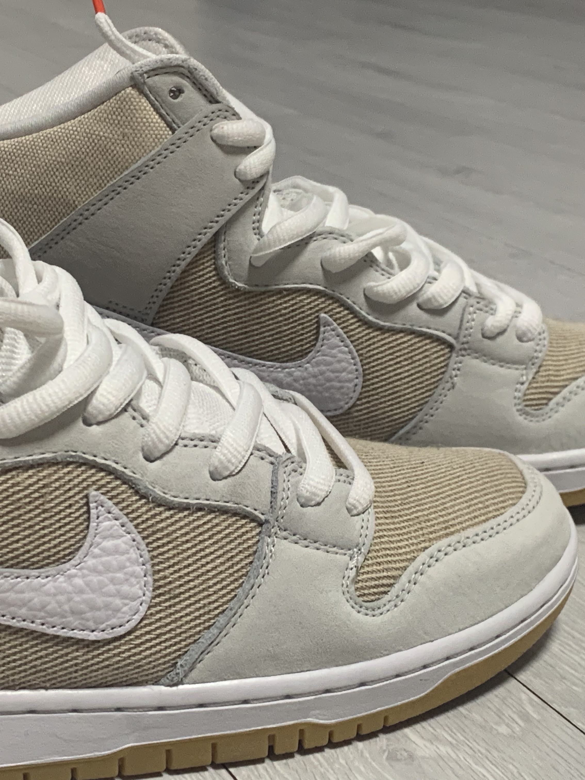 Nike SB Dunk High Pro ISO Orange Label Natural 착용 스타일 - 3